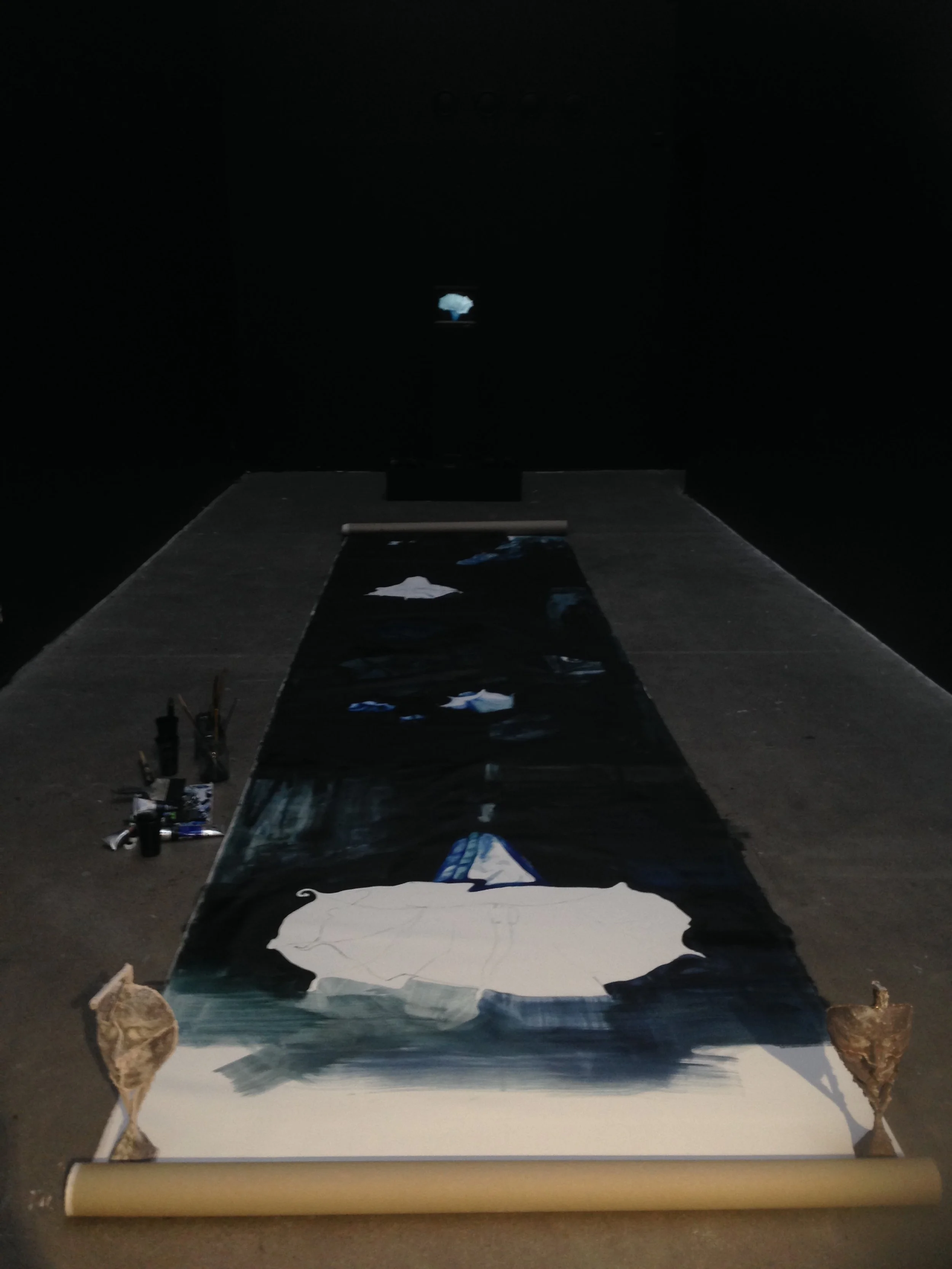 First version, death masks in bronze