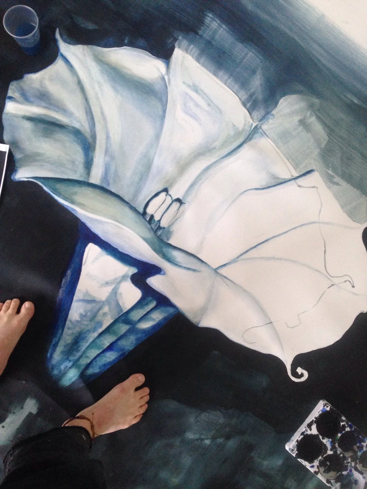 Oil painting of Datura