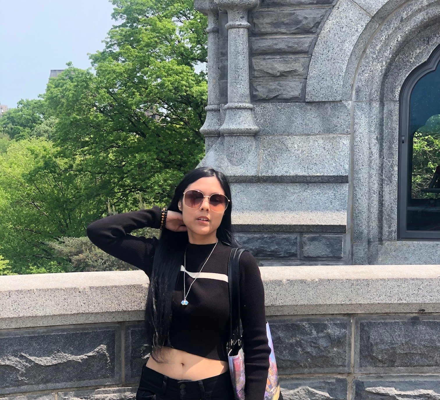 Awkward hair flip