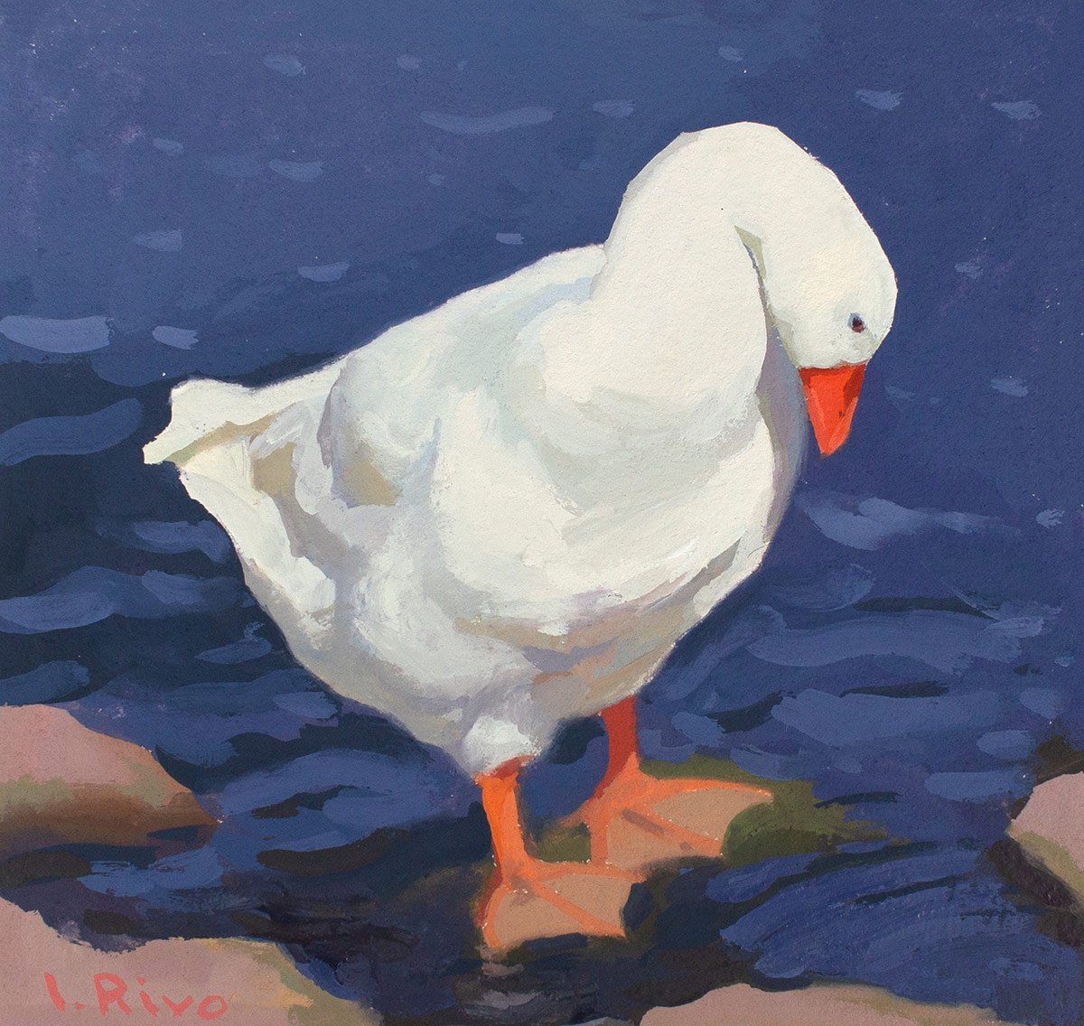 White Goose - Gouache — Lena Rivo