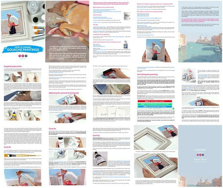 Varnishing gouache paintings — Lena Rivo