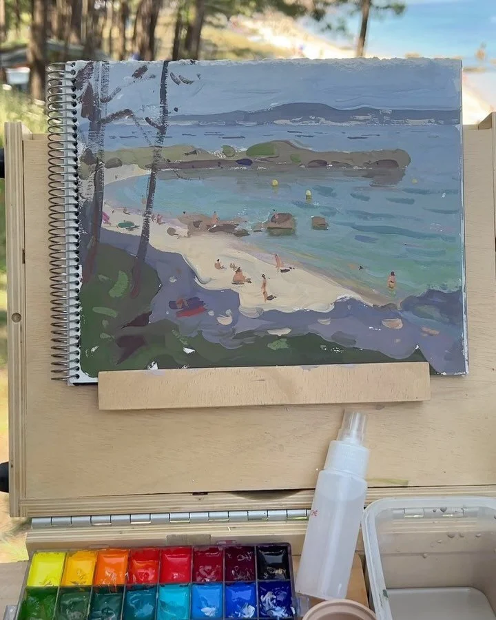 Here&rsquo;s the other study I painted on Isla de Arousa last week. You may need to increase your screen brightness to see the clips more clearly.

For me, painting on location is all about speed and accuracy. Without speed, there is no accuracy - la
