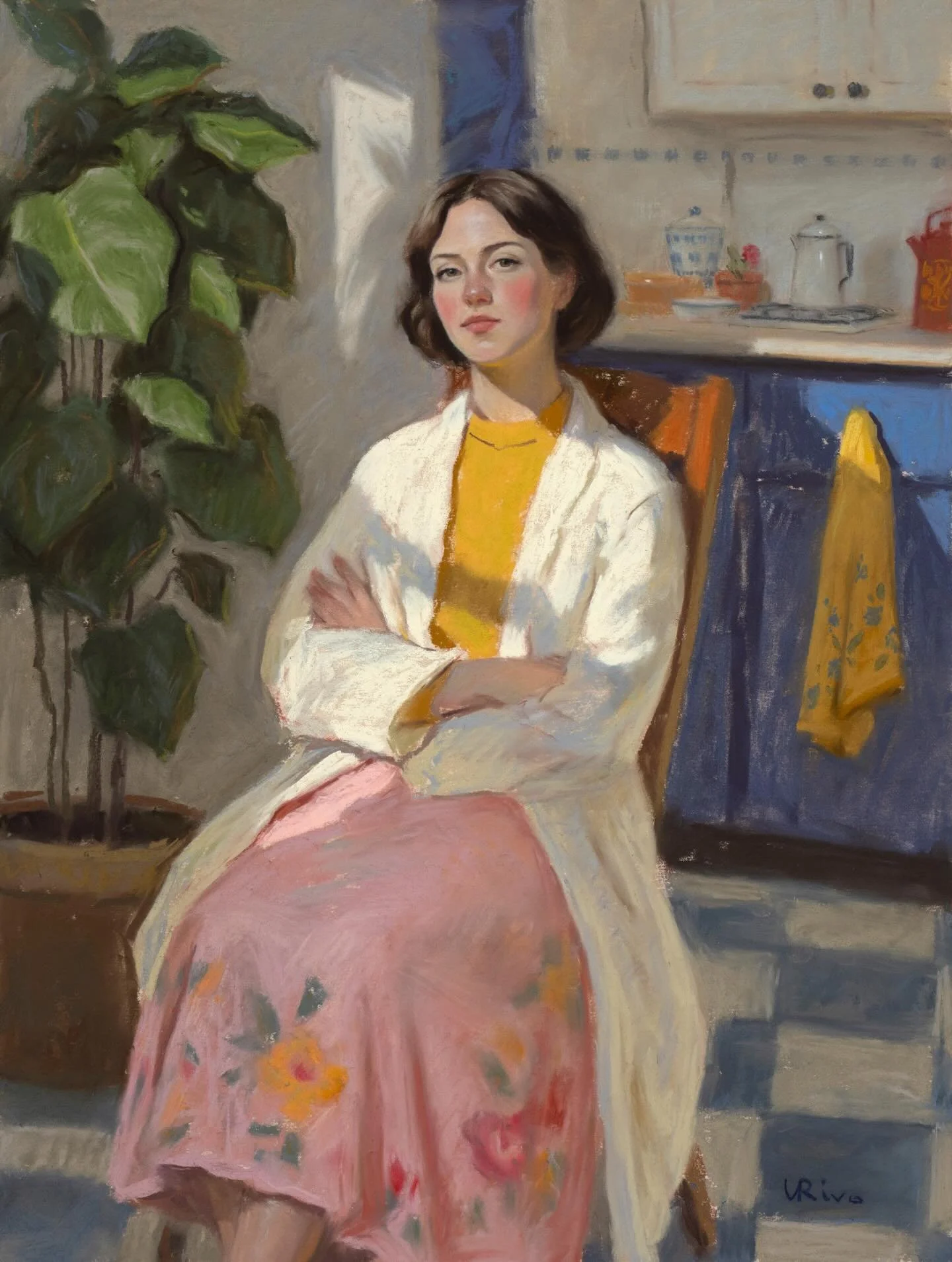 &ldquo;Kitchen Light&rdquo;, soft pastel and pastel pencils on UArt board, 12 &times; 16 in. Many years ago, I read a phrase in Edgar Payne&rsquo;s book Composition of Outdoor Painting that significantly influenced my art. The phrase was: &ldquo;The 