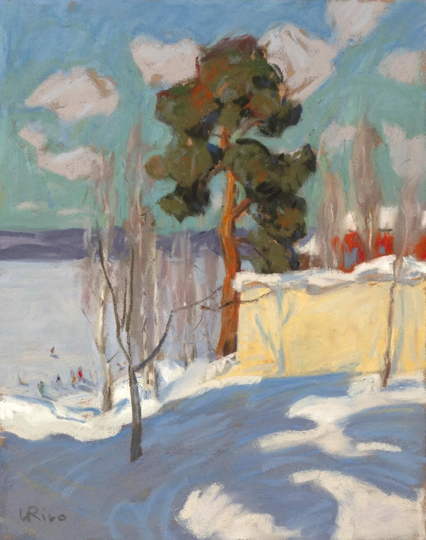 Happy New Year, everyone! Wishing you a year filled with inspiration and creative joy! Thank you for being part of this journey! 🌟 Here&rsquo;s my first painting of the year: Winter Study No. 8, soft pastel on Canson Mi-Teintes Velvet paper, 7&times