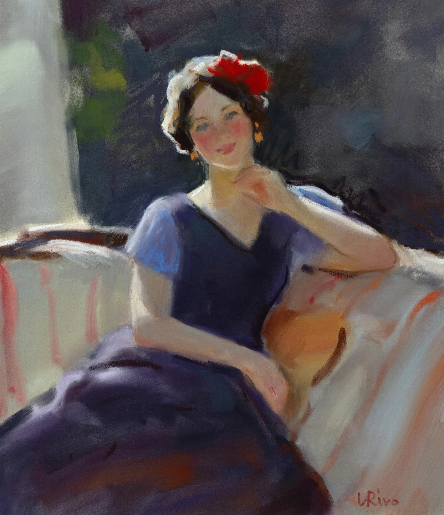 &ldquo;Quiet Charm&rdquo;, 9х11 in. PanPastel and Rembrandt soft pastel on my favorite Canson Mi-Teintes Velvet paper. This piece was an exercise in approaching a pastel painting without a preliminary drawing. Many years ago, when I worked primarily 