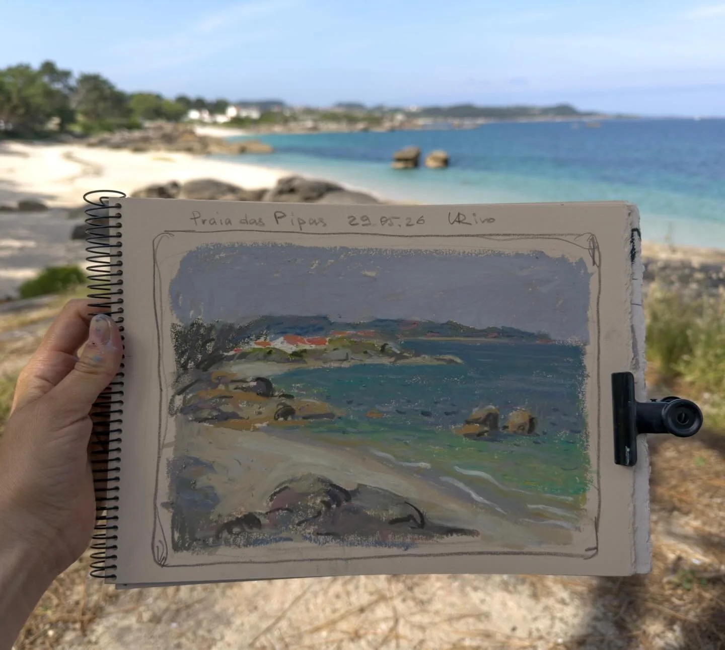 A few oil pastel plein air studies I did last week. The weather is getting better, and I feel more inspired to paint outdoors. When it comes to using oil pastels on location, I&rsquo;ve noticed one thing: every time I begin painting, I think it&rsquo