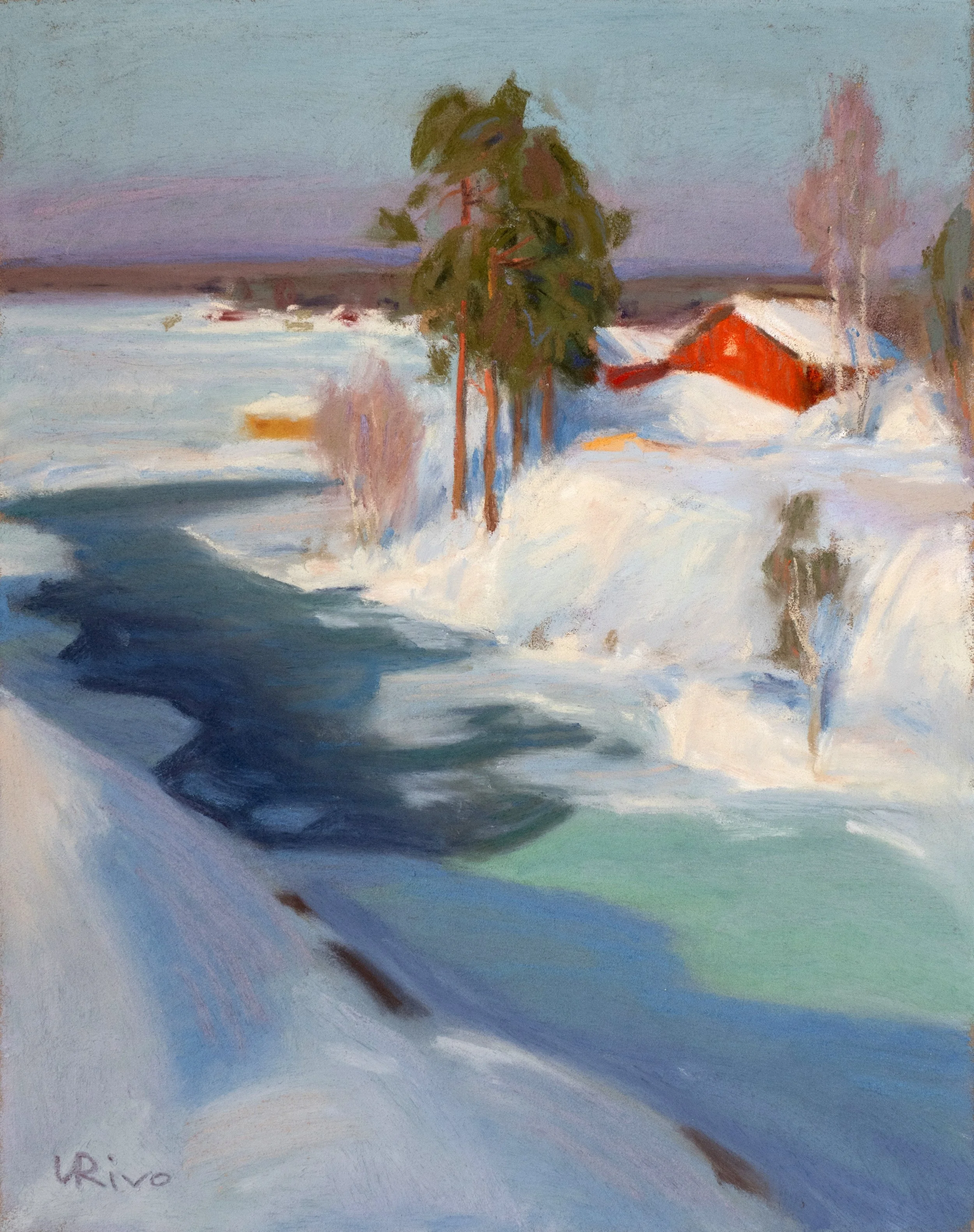 WHEN WINTER BREATHES 7 x 9 in. • soft pastel