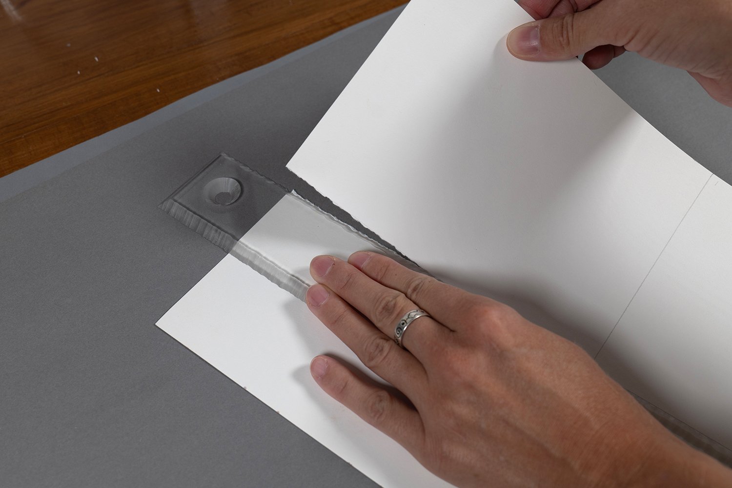 5 Pcs Deckle Edge Ruler Acrylic Paper Tearing Ruler Craft Ruler for
