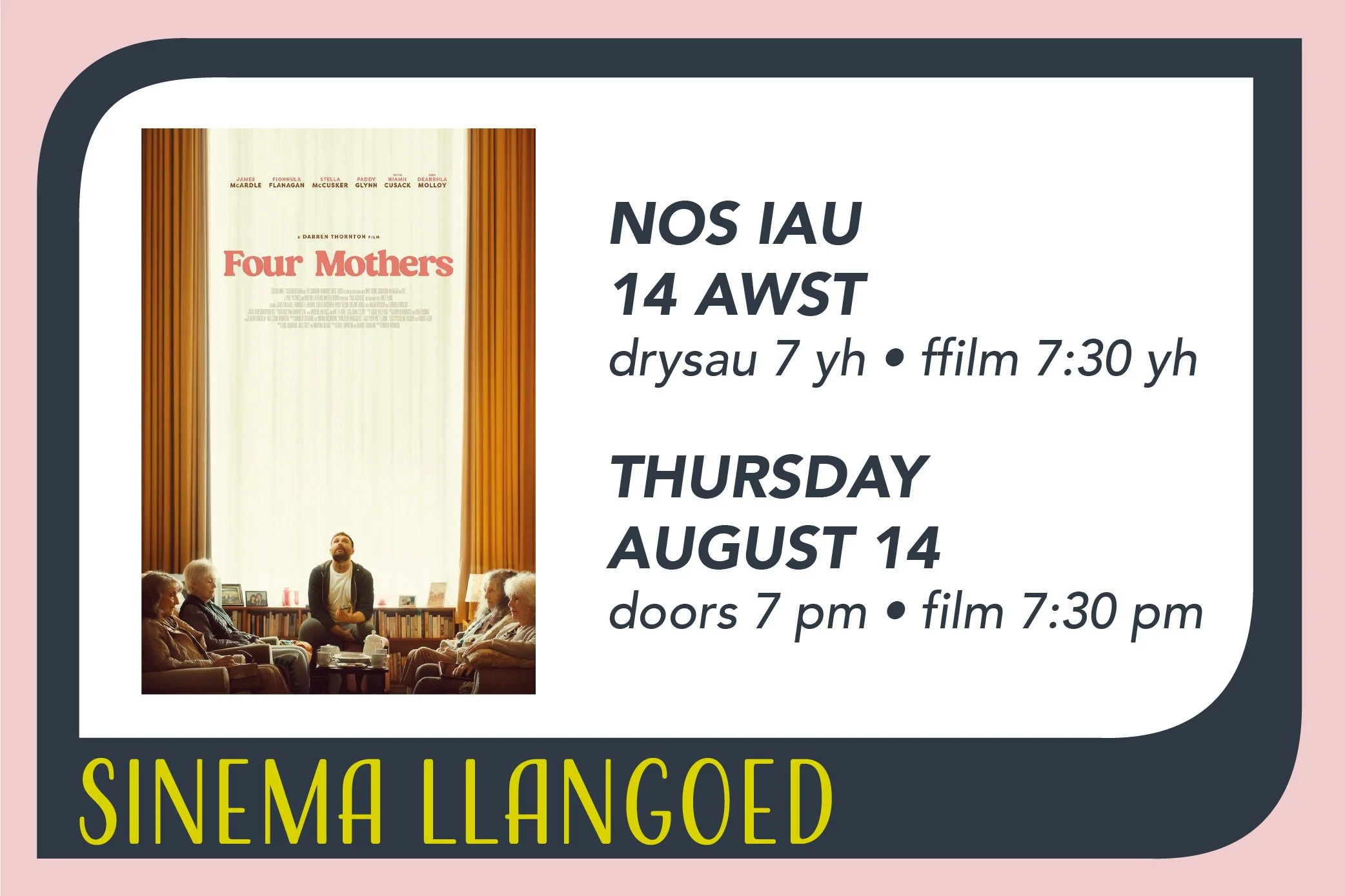 Pedair Mam yn Sinema Llangoed