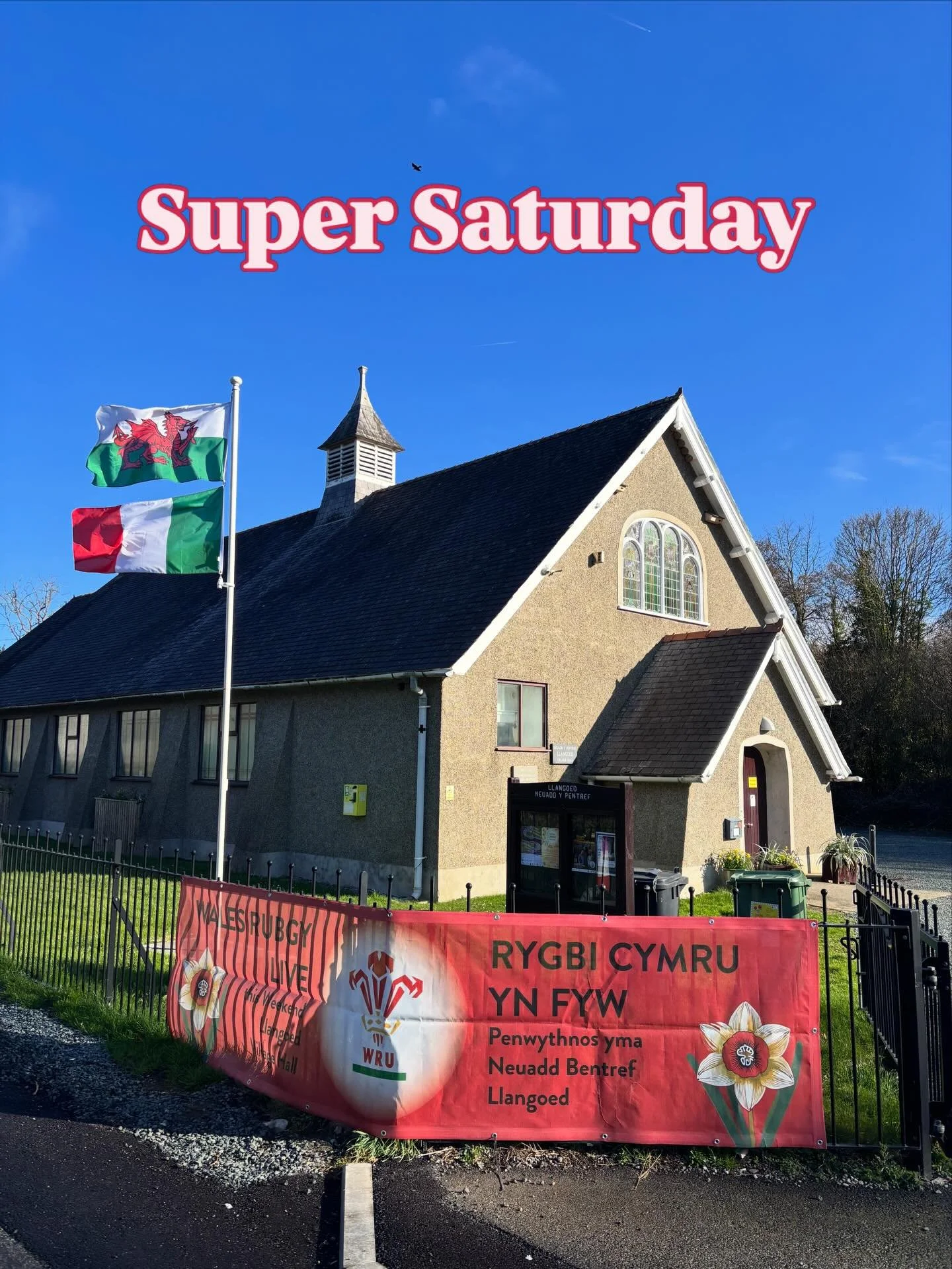 Dydd Sadwrn yma - this Saturday Six Nations Rugby
Watch on the big 5m screen with your friends and family!

Screening all Games
Super Saturday 
14 March

Ireland vs Scotland &bull; 14:10 ko

Wales vs Italy &bull; 16:40 ko

France vs England &bull; 20
