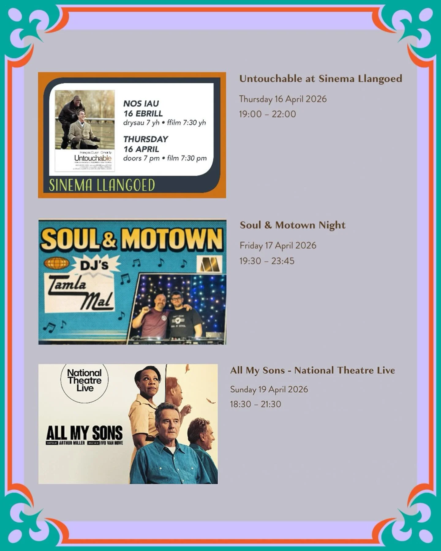 Exciting weekend at Llangoed Village Hall!  Visit our website (www.llangoedvillagehall.com/events) to purchase your tickets. 
. . .
Penwythnos cyffrous yn Neuadd Bentref Llangoed! 
Ewch i&rsquo;n gwefan (cyllangoedvillagehall.com/events) i brynu eich