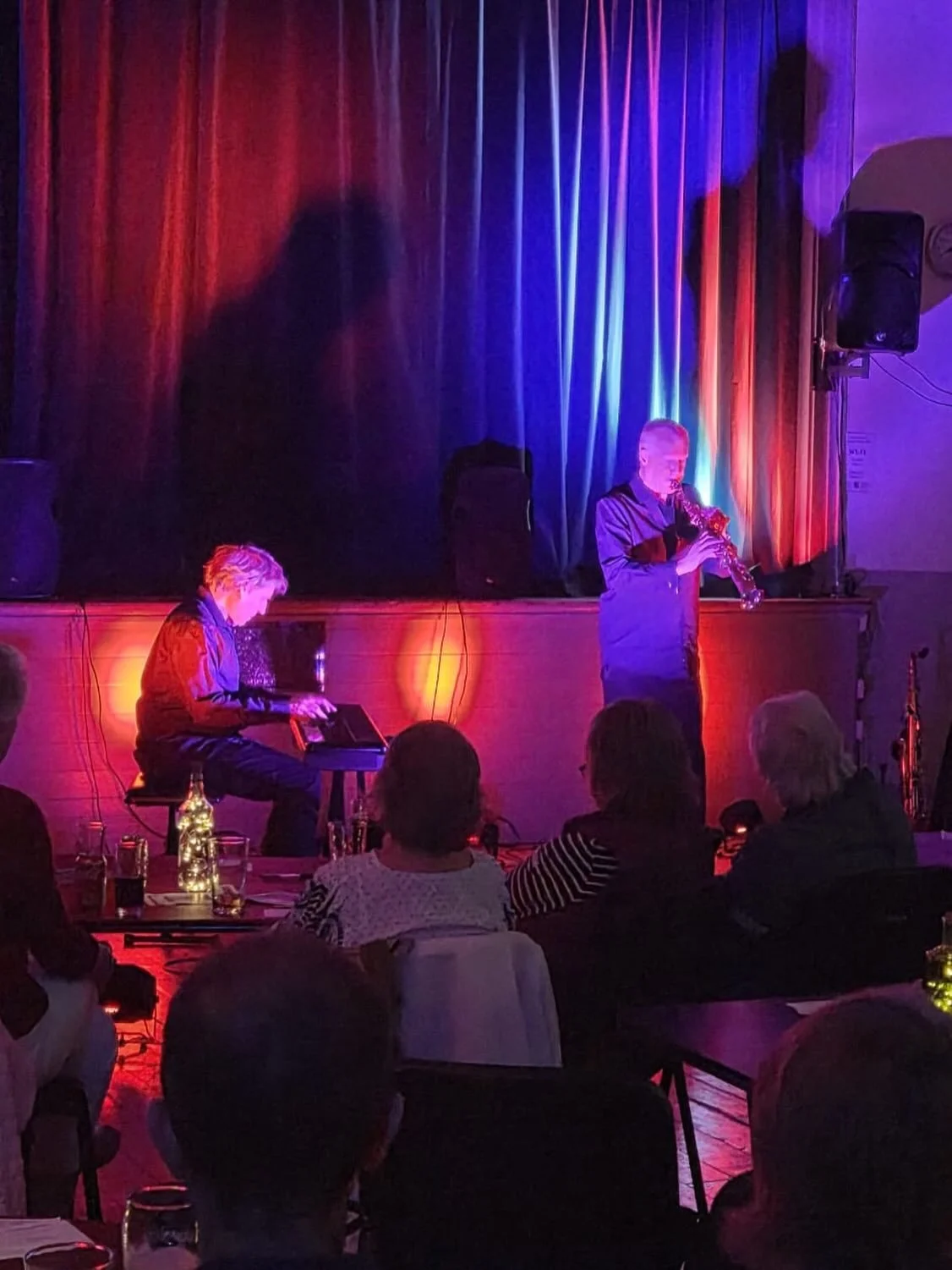 What a night! We were so happy to welcome back Ian Millar &amp; Dominic Spencer, the saxophone &amp; piano duo from Scotland to Llangoed Village Hall. 
@ianmillarjazz 

An inspiring evening with their unique blend of melodic jazz standards and origin