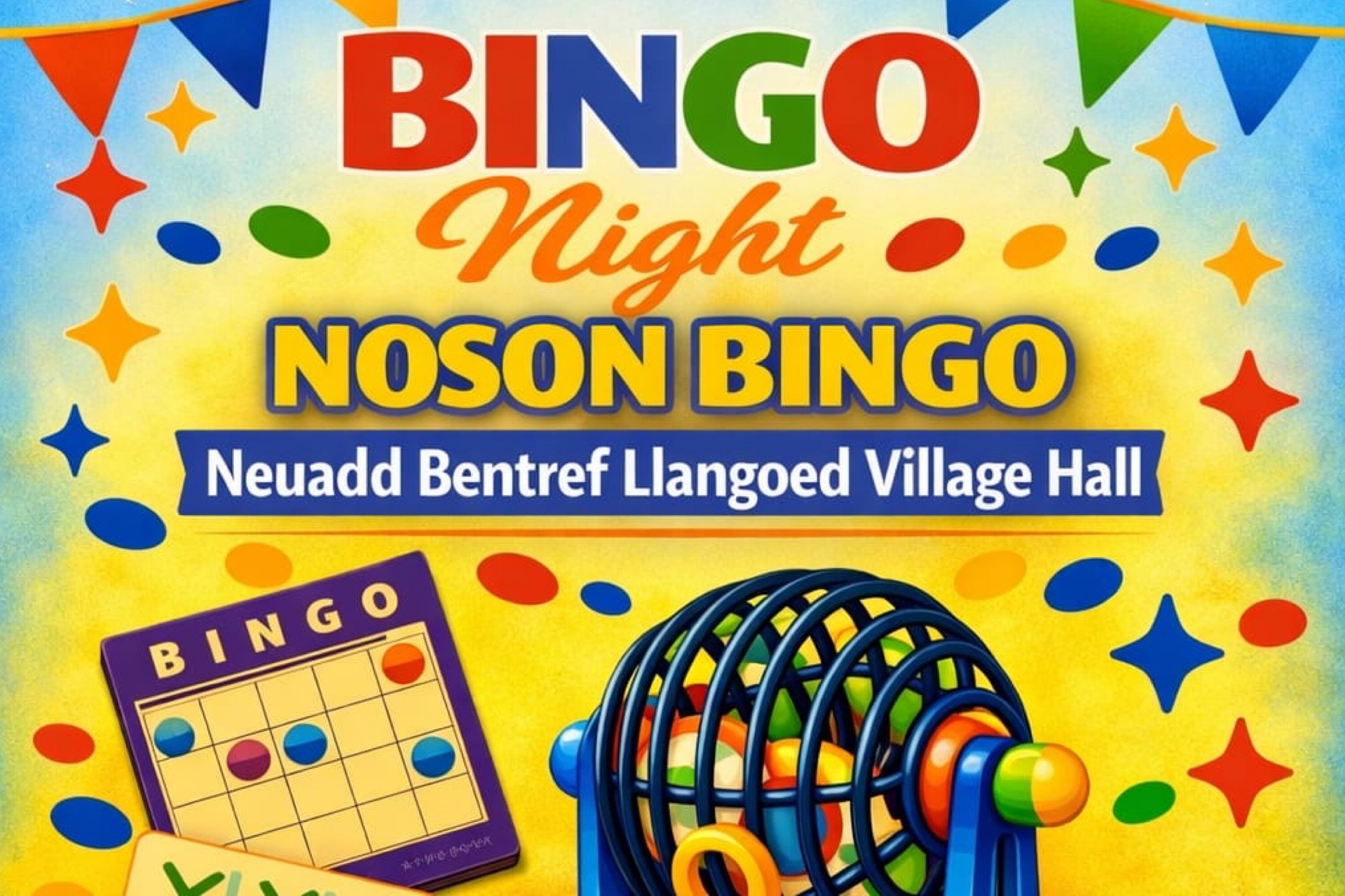 Noson Bingo!