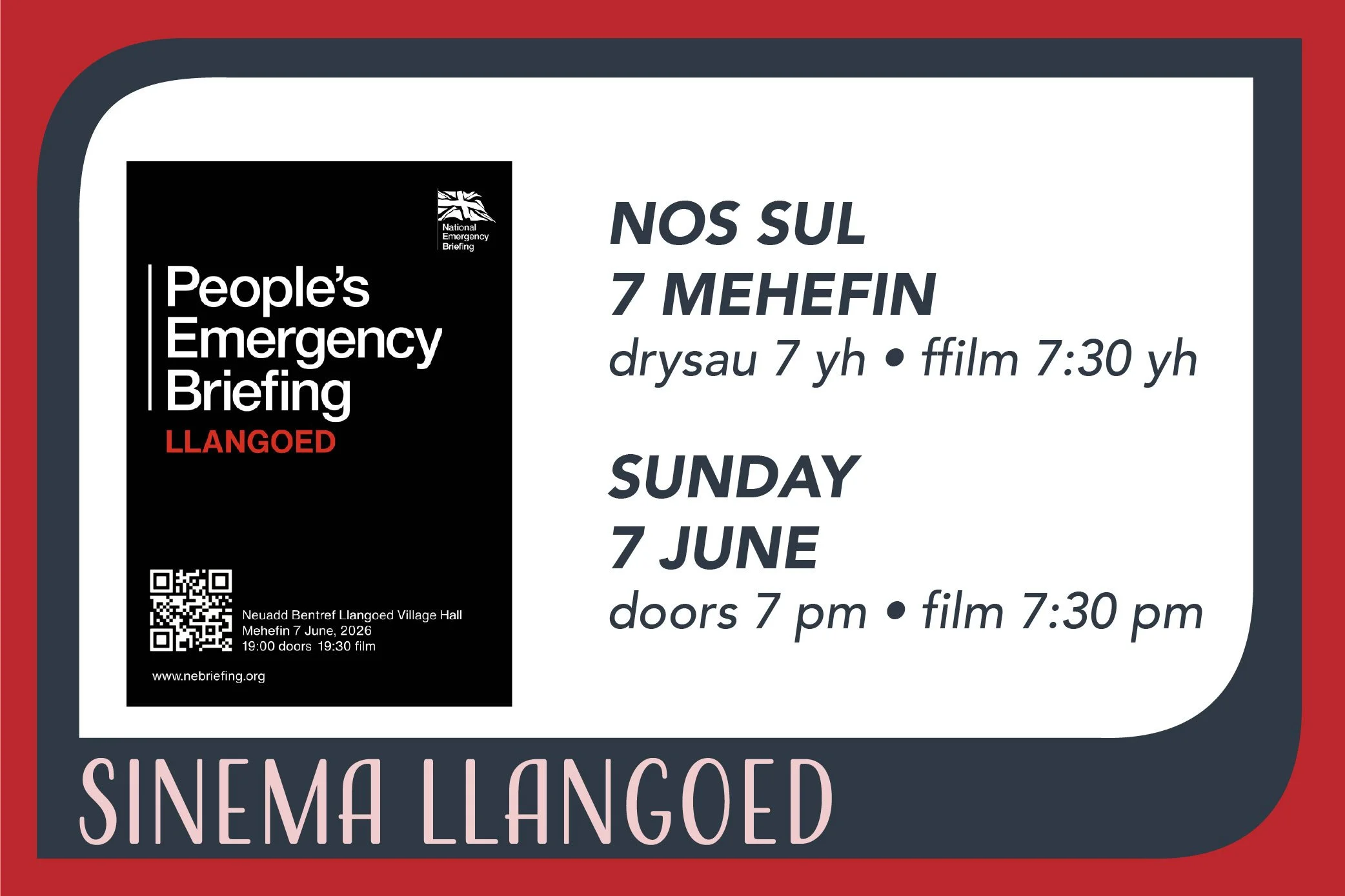 People’s Emergency Briefing at Sinema Llangoed