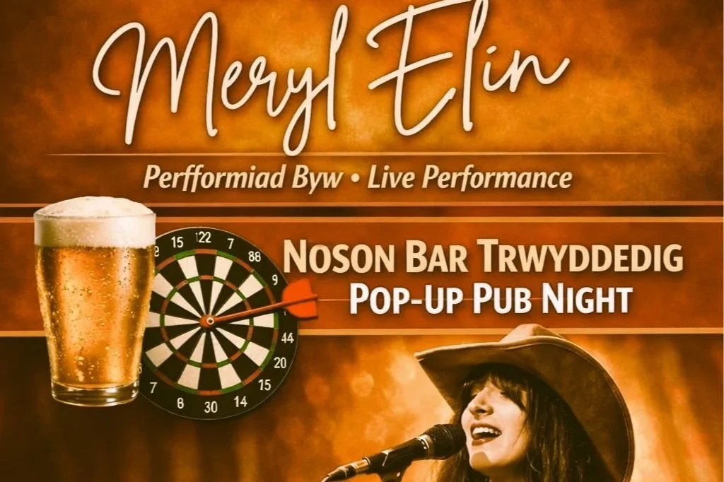 Tafarn Dros Dro gyda cherddoriaeth fyw gan Meryl Elin