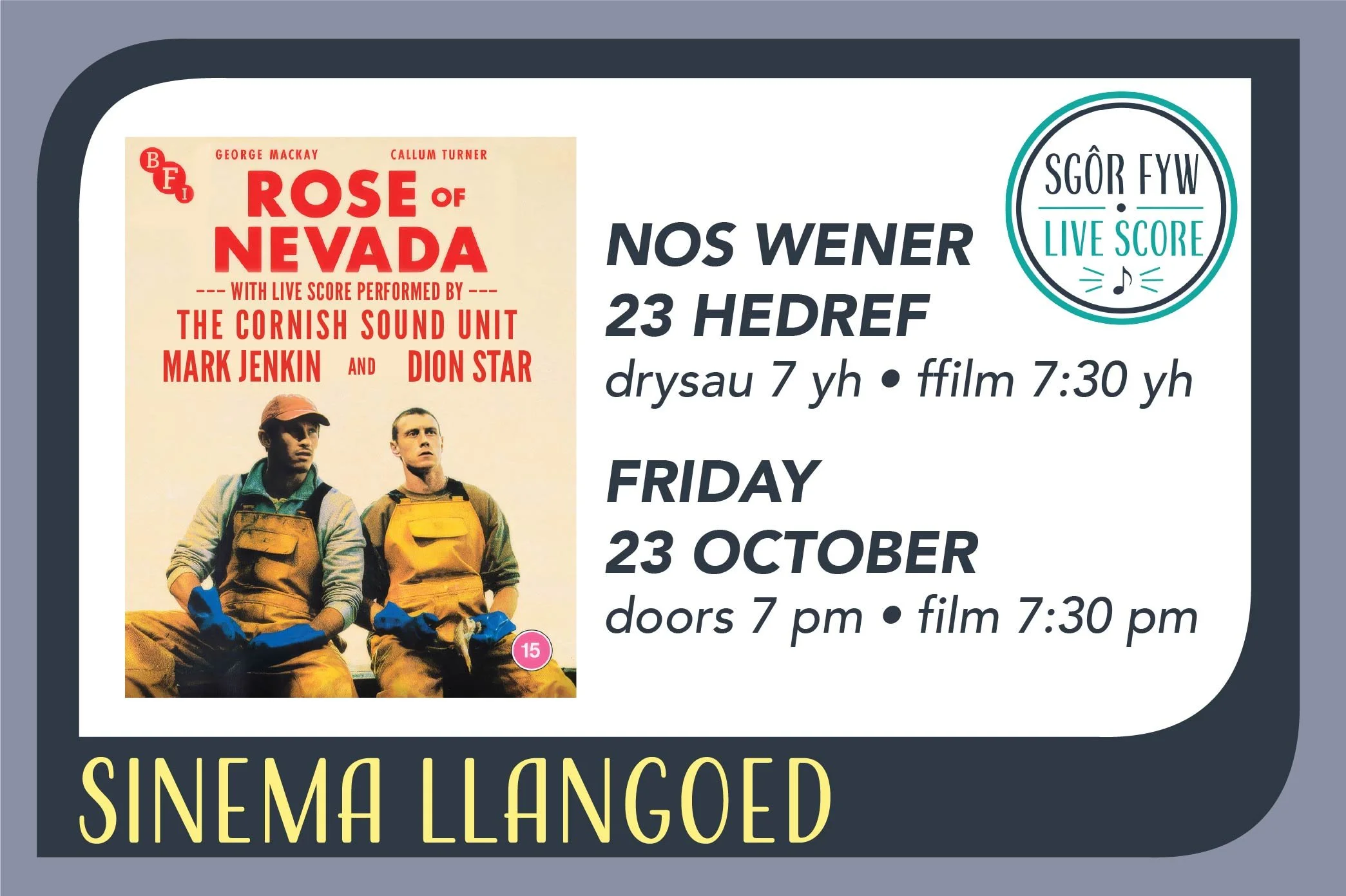 Rose of Nevada with live score by the Cornish Sound Unit at Sinema Llangoed