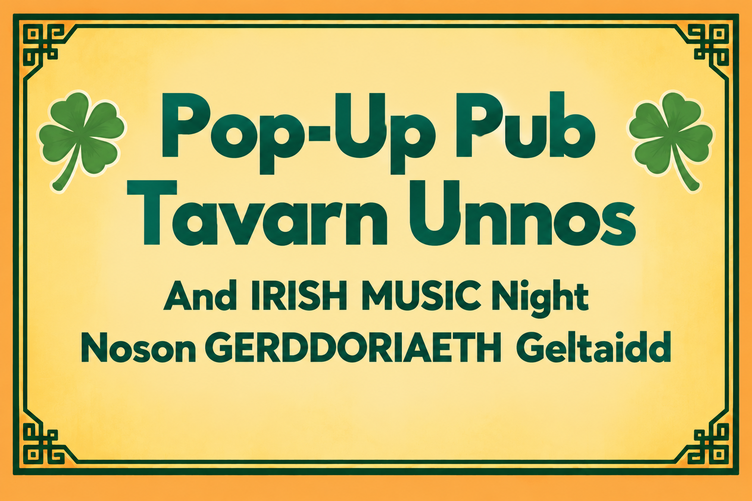 Pop-Up Pub &amp; Irish Music Night