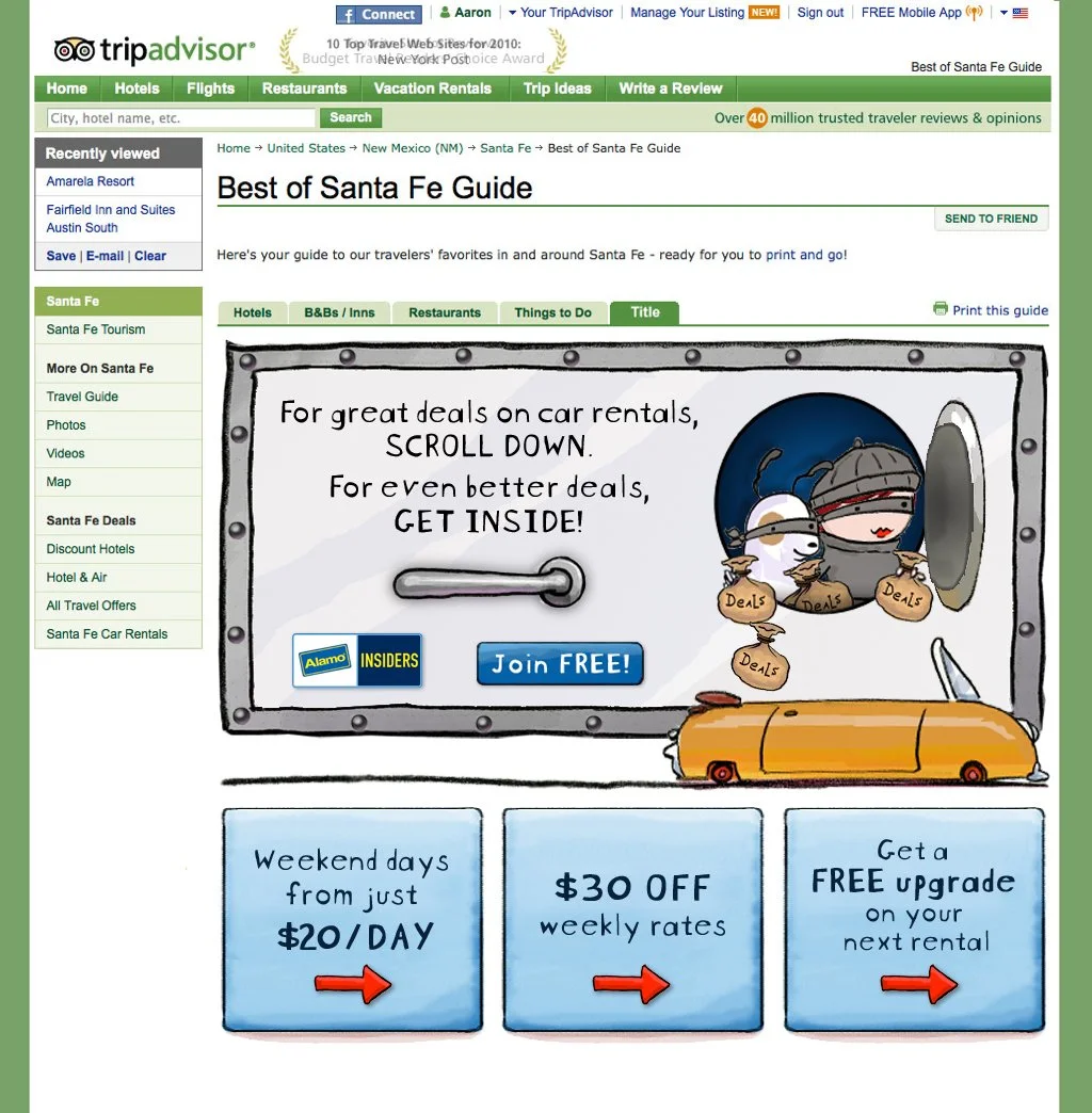 Trip Advisor Page Takeover