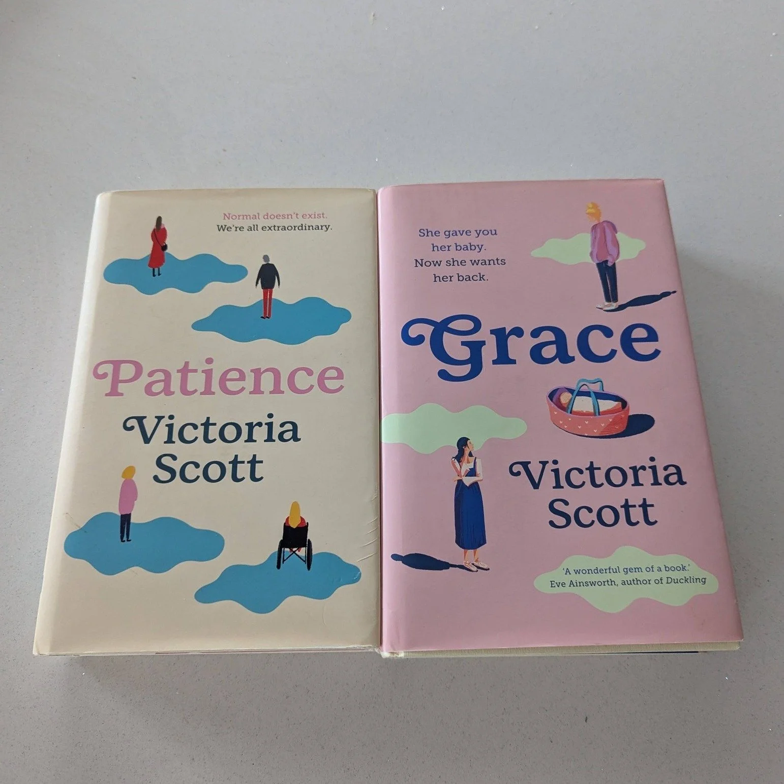 I've just signed and parcelled up these two beautiful hardbacks, which will be a raffle prize at the upcoming @reverserett  gala in Glasgow.
Patience was my debut and inspired by my sister Clare, who has Rett Syndrome. 
Reverse Rett do amazing work,