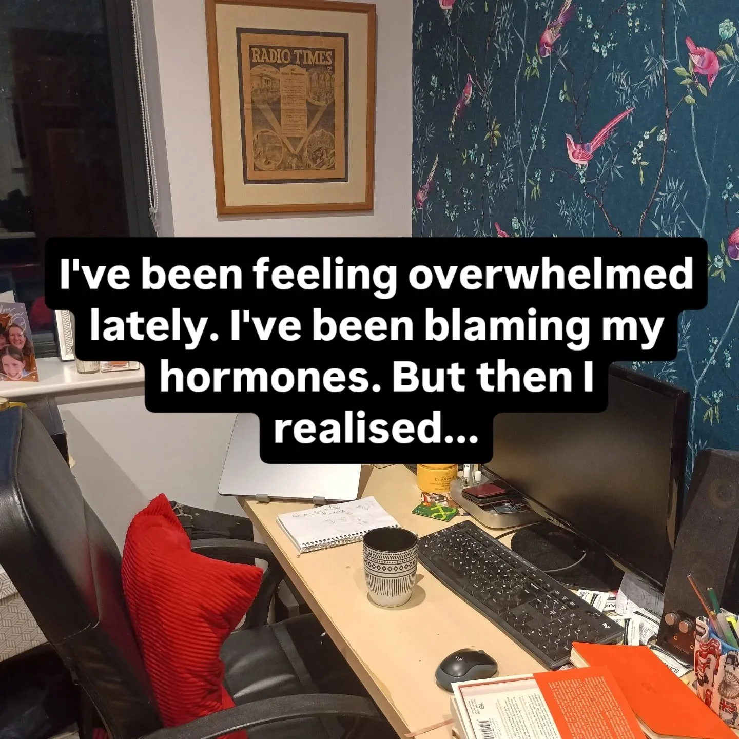 There's a cup of cold tea in this photo, which is very on brand for me at the moment. I find it very hard to drink a cup of tea in one go because I have so much going on in my mind and I find myself getting distracted. 

I sat down this afternoon and