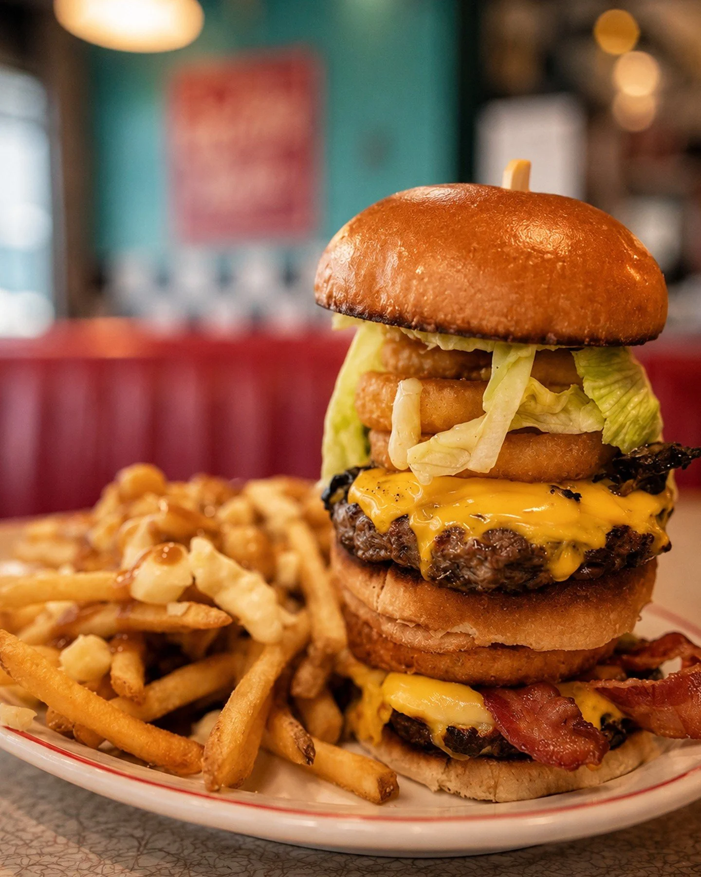 It's National Burger Day... so we're making it very easy for you. 🍔🎉

Skip the "What should we eat?" conversation.

Start with a burger 🍔 &rarr; add a side  of fries 🍟 &rarr; sip on a milkshake 🥤

After 40 years, we can confidently say