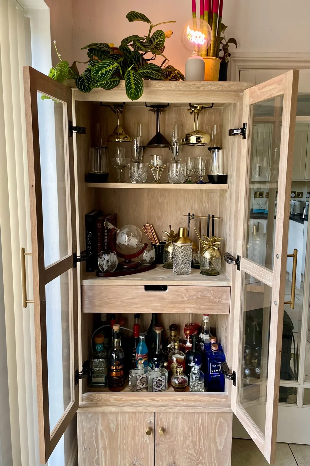 White oak bar cabinet hotsell
