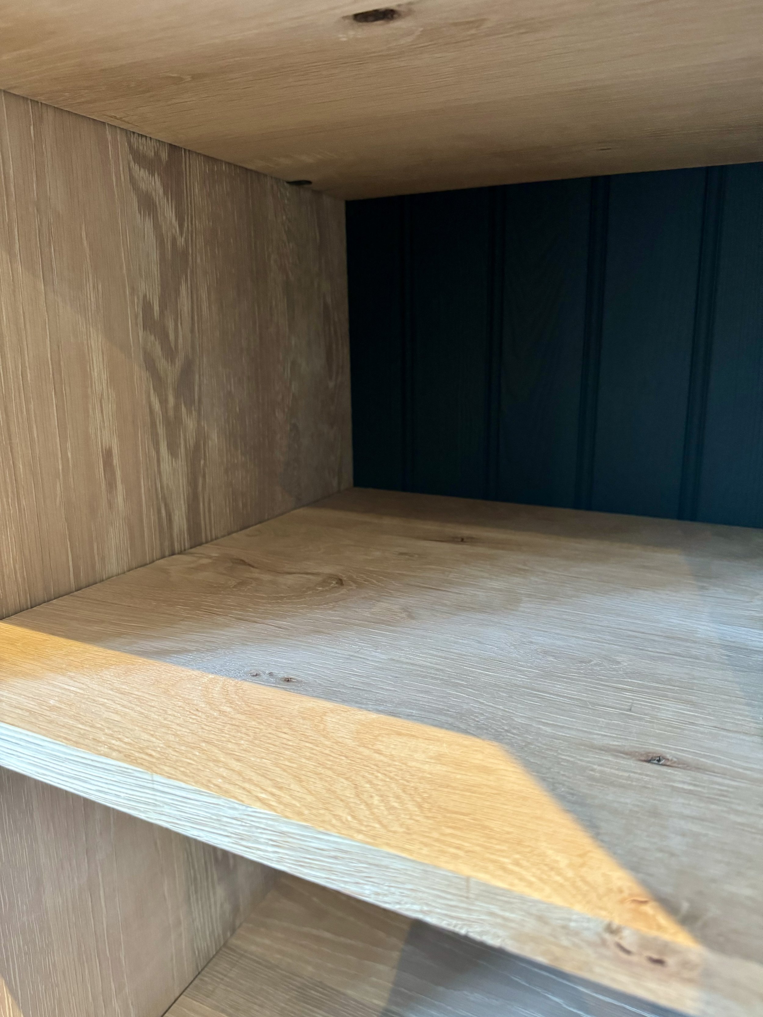 white oak wardrobe front shelf.jpg