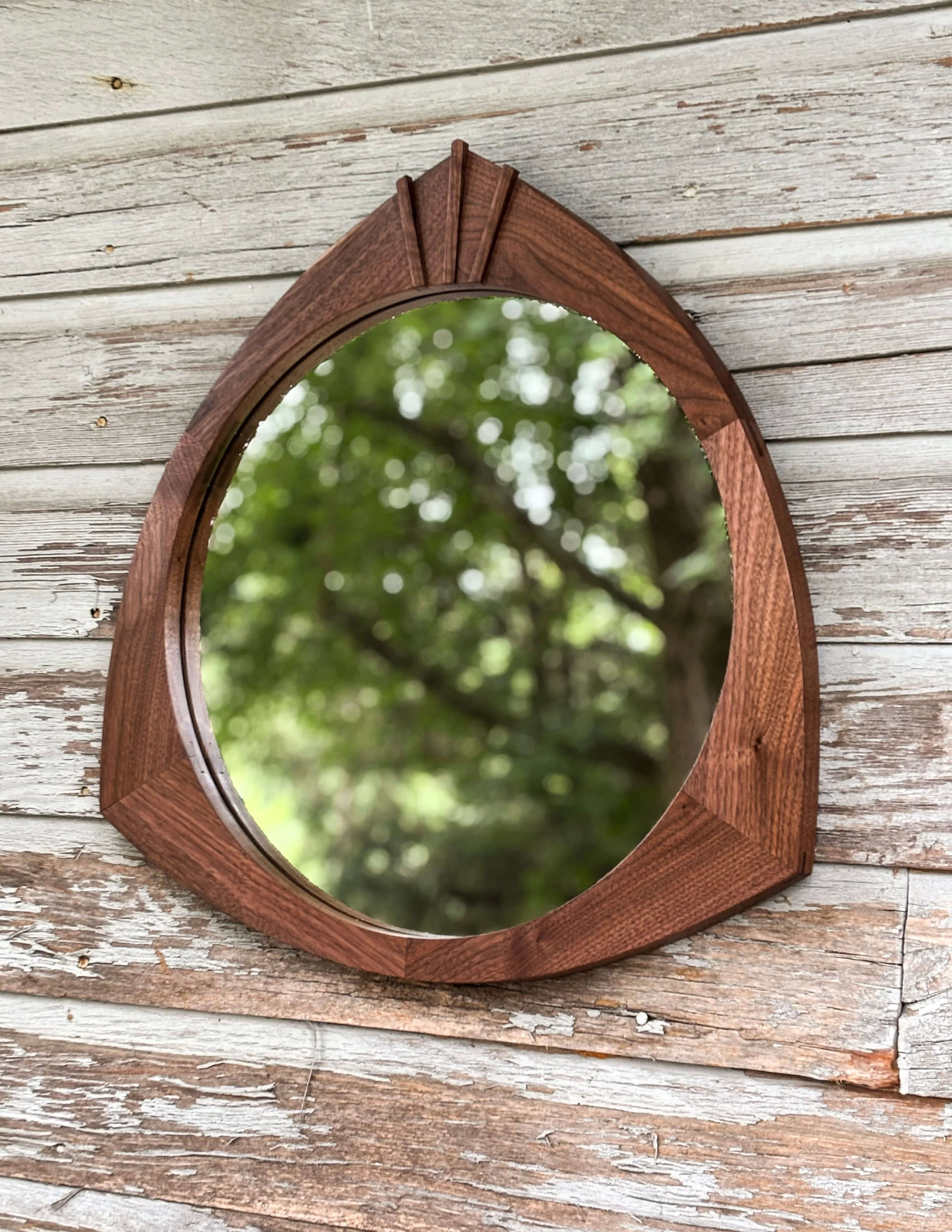 Mirror for Anya. Walnut and glass.