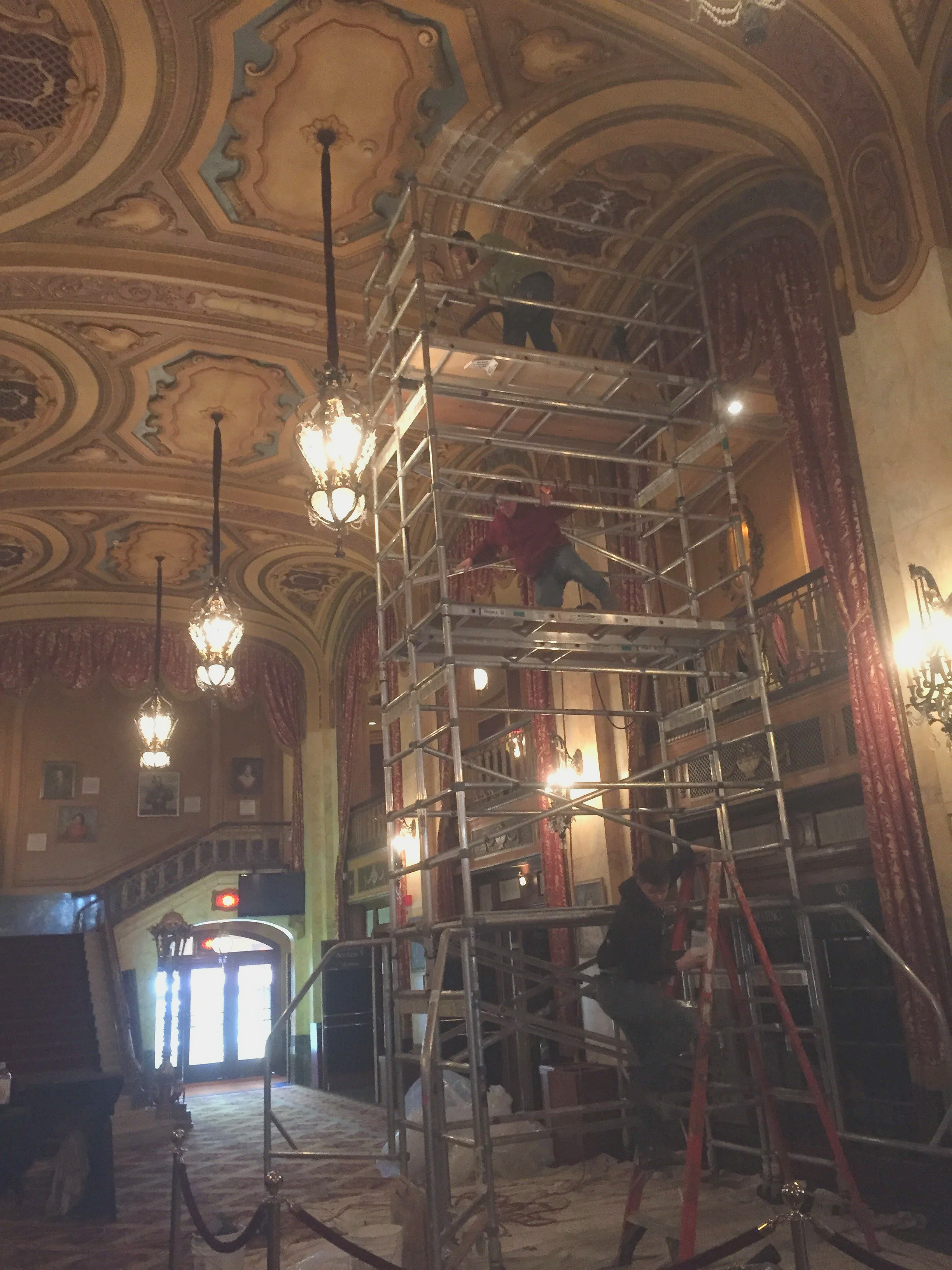 Plaster ceiling at shea's performing arts center lobby