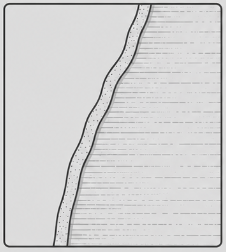 Drawing of veneer plaster over blue board