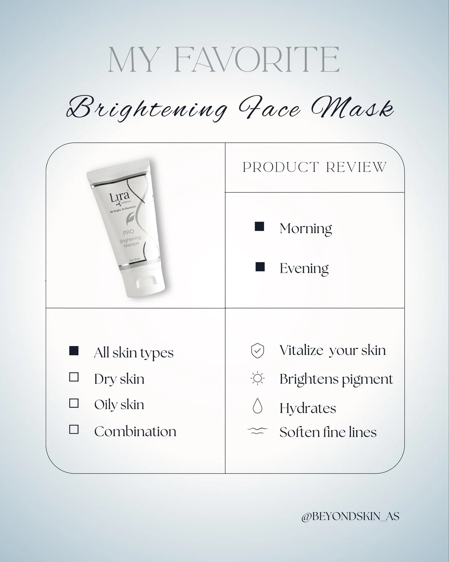✨ Say hello to your glow-to all year long ✨

The Lira Clinical Brightening Mask is not just a mask&mdash;it&rsquo;s your skin&rsquo;s defense against unwanted pigmentation, dullness, and uneven tone, especially as we head into the warmer months ☀️

F