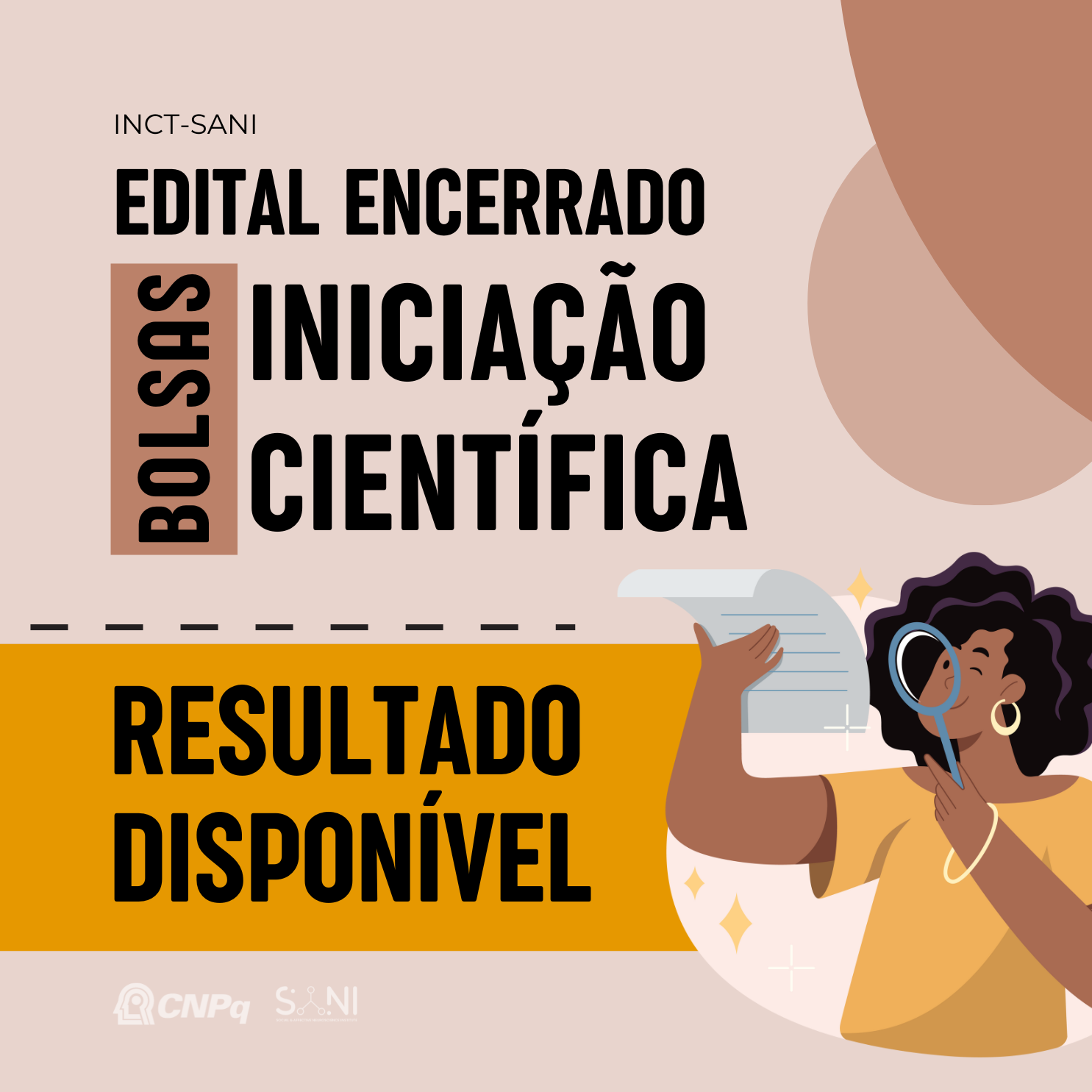 INCT-SANI DIVULGA RESULTADO DA SELEÇÃO DE BOLSISTAS DE INICIAÇÃO CIENTÍFICA 2025-2026