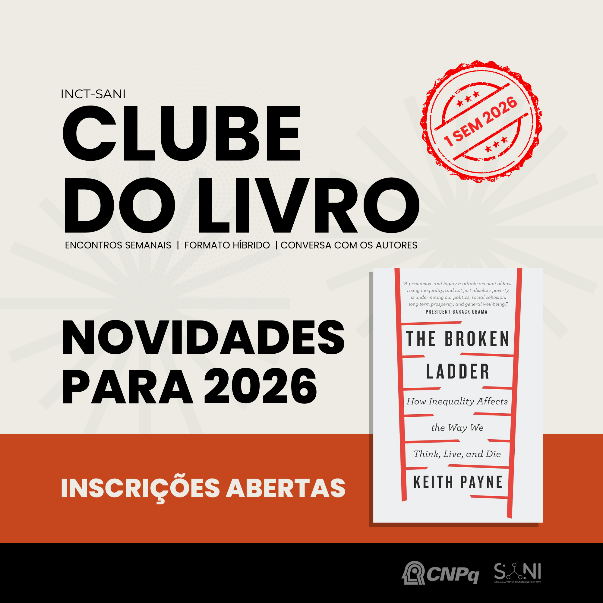 Clube do Livro do INCT-SANI anuncia novidades para 2026
