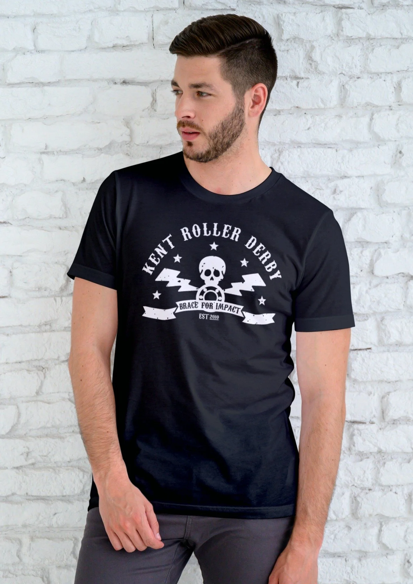 Kent Roller Derby 'Brace for Impact' T-Shirt