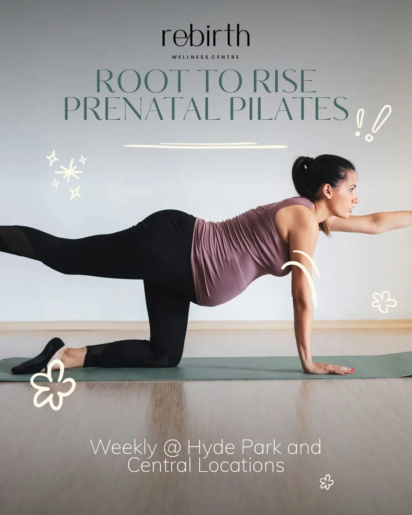 ✨ Strong body, calm mind, connected journey ✨
Mama-to-be, your body is changing; and your movement routine should match that energy!
Join our Prenatal Pilates classes at Rebirth Wellness, designed to support you every trimester. Our caring instructor
