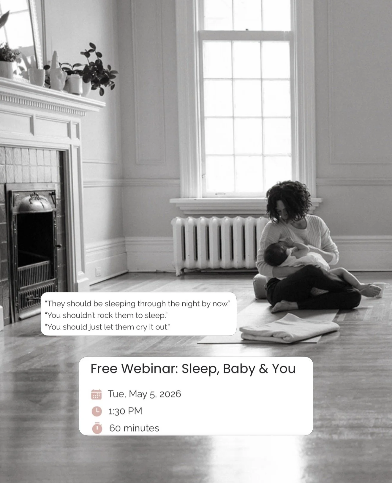 Let&rsquo;s talk about sleep, Mama. 

If you&rsquo;ve ever felt pressured by &ldquo;sleep training&rdquo; rules or overwhelmed by the conflicting advice out there, this free webinar is for you.

We&rsquo;re so excited to host Kasey Munn, RSW, for an 