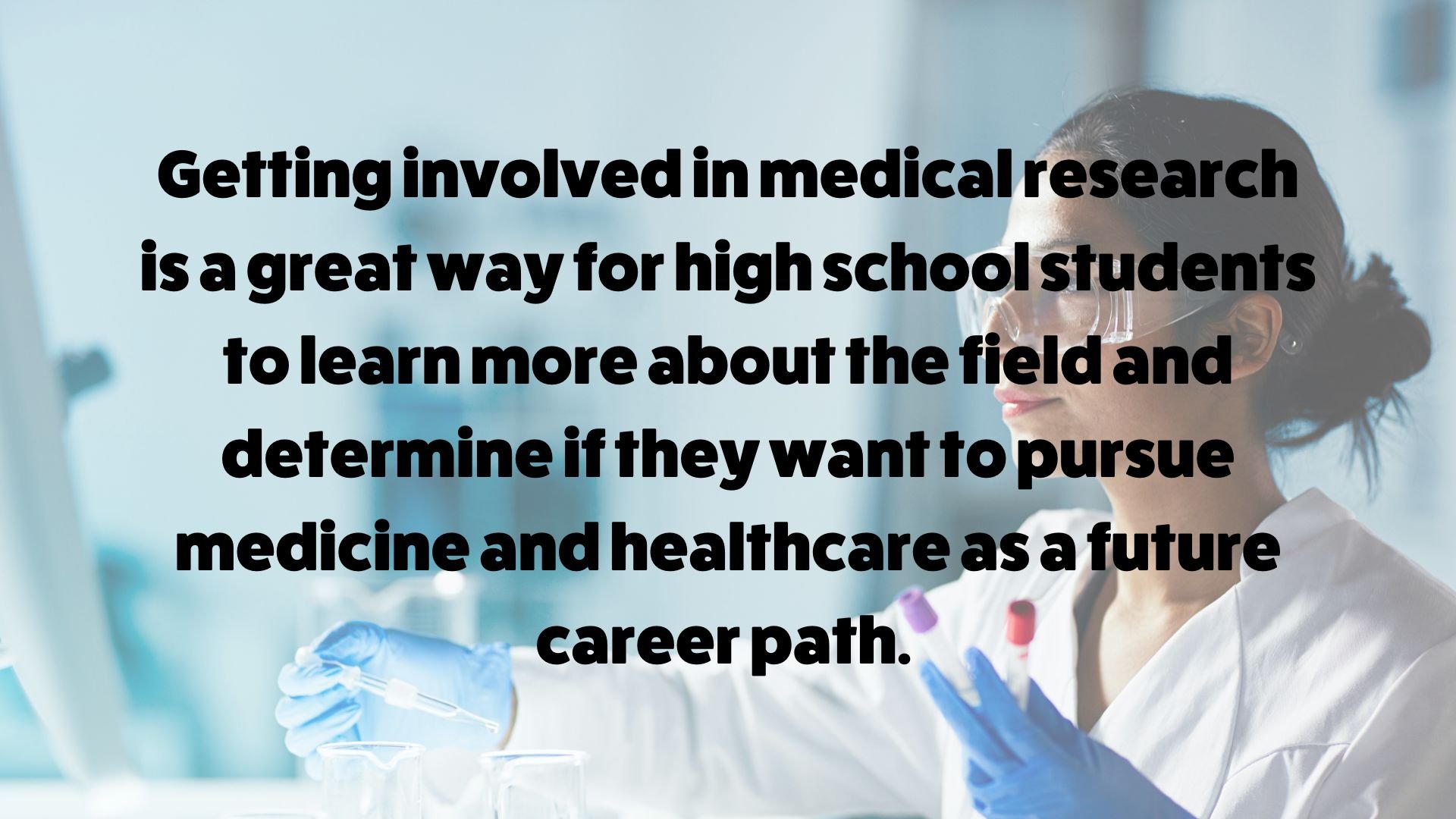 medical research opportunities for high school students