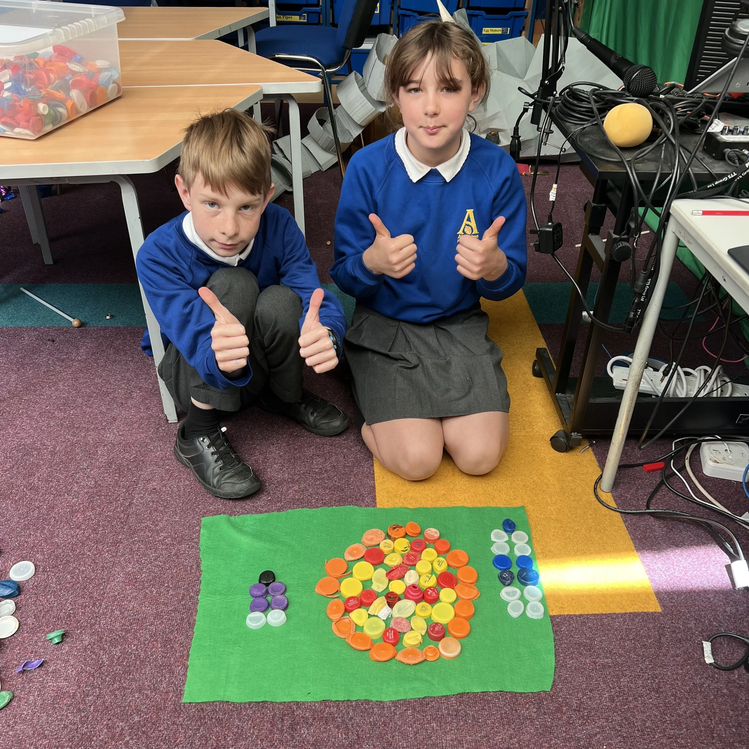 Pupils at Aldington Primary School