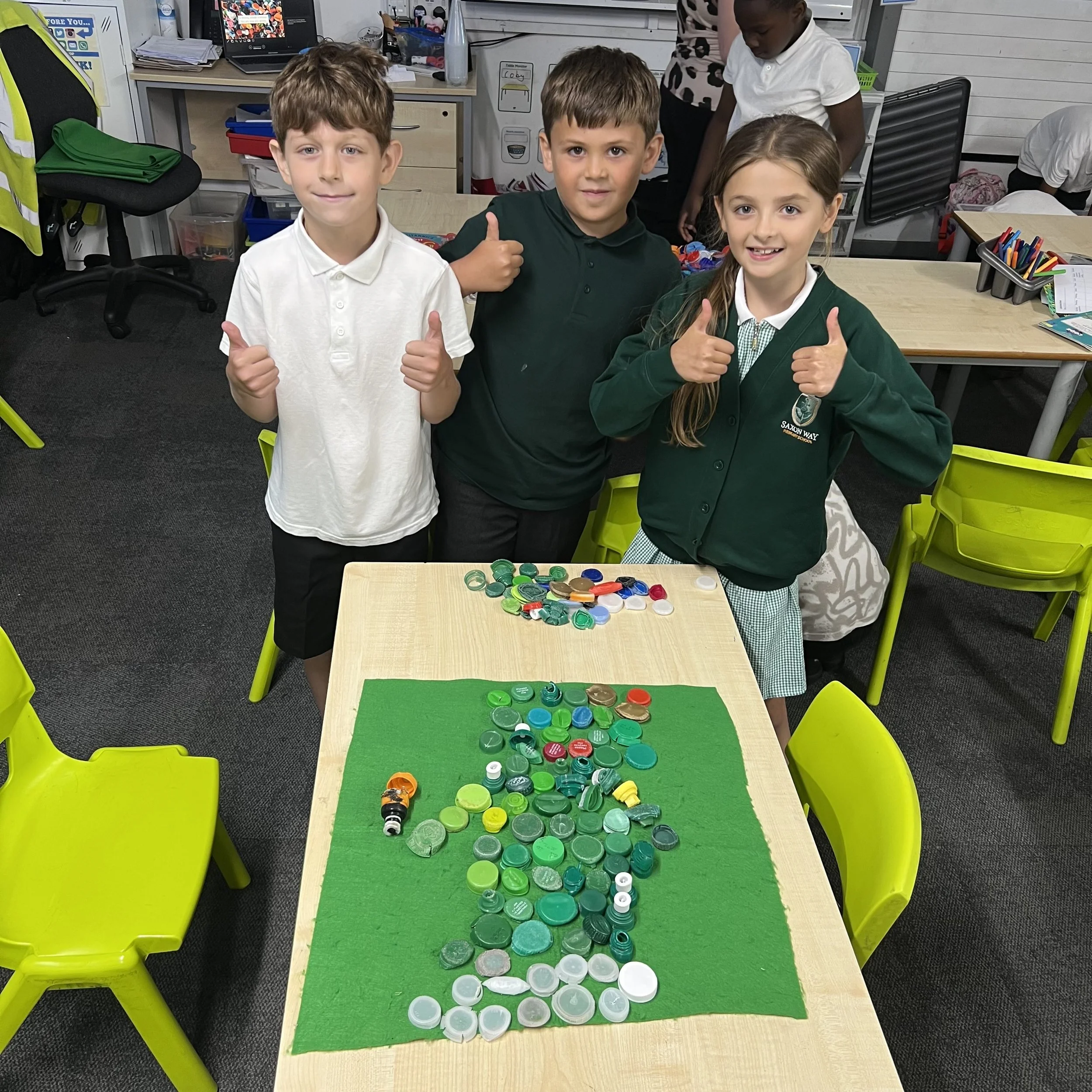 Pupils at Saxon Way Primary School