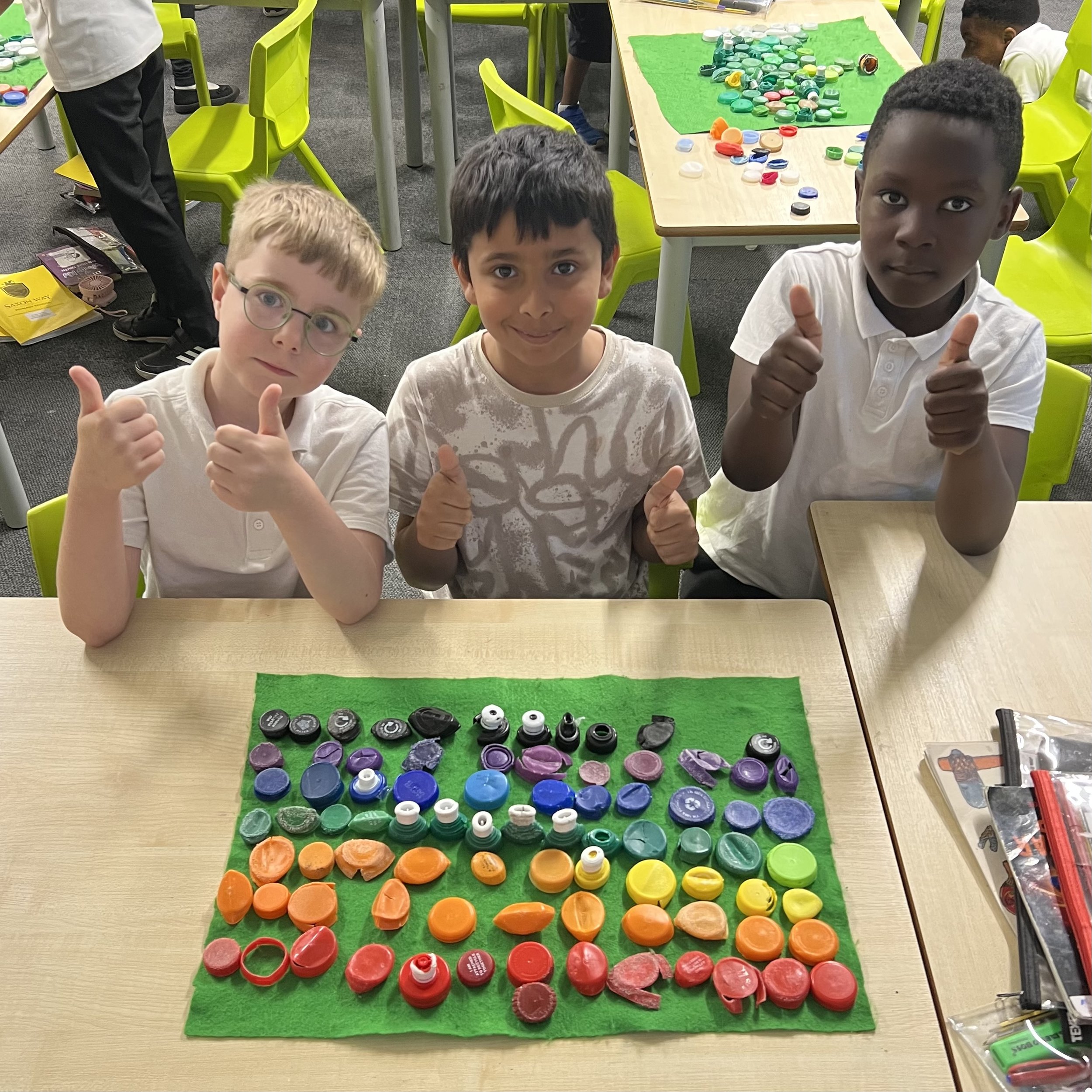 Pupils at Saxon Way Primary School