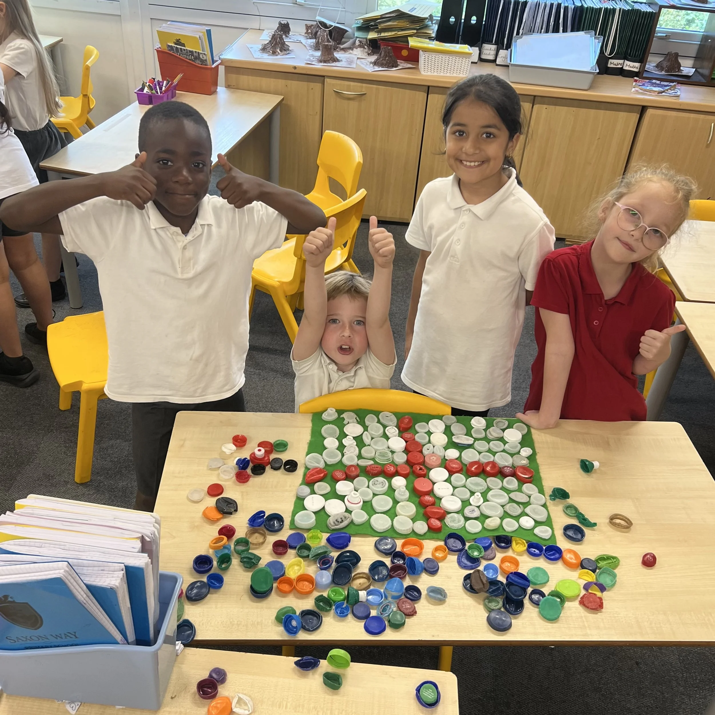 Pupils at Saxon Way Primary School