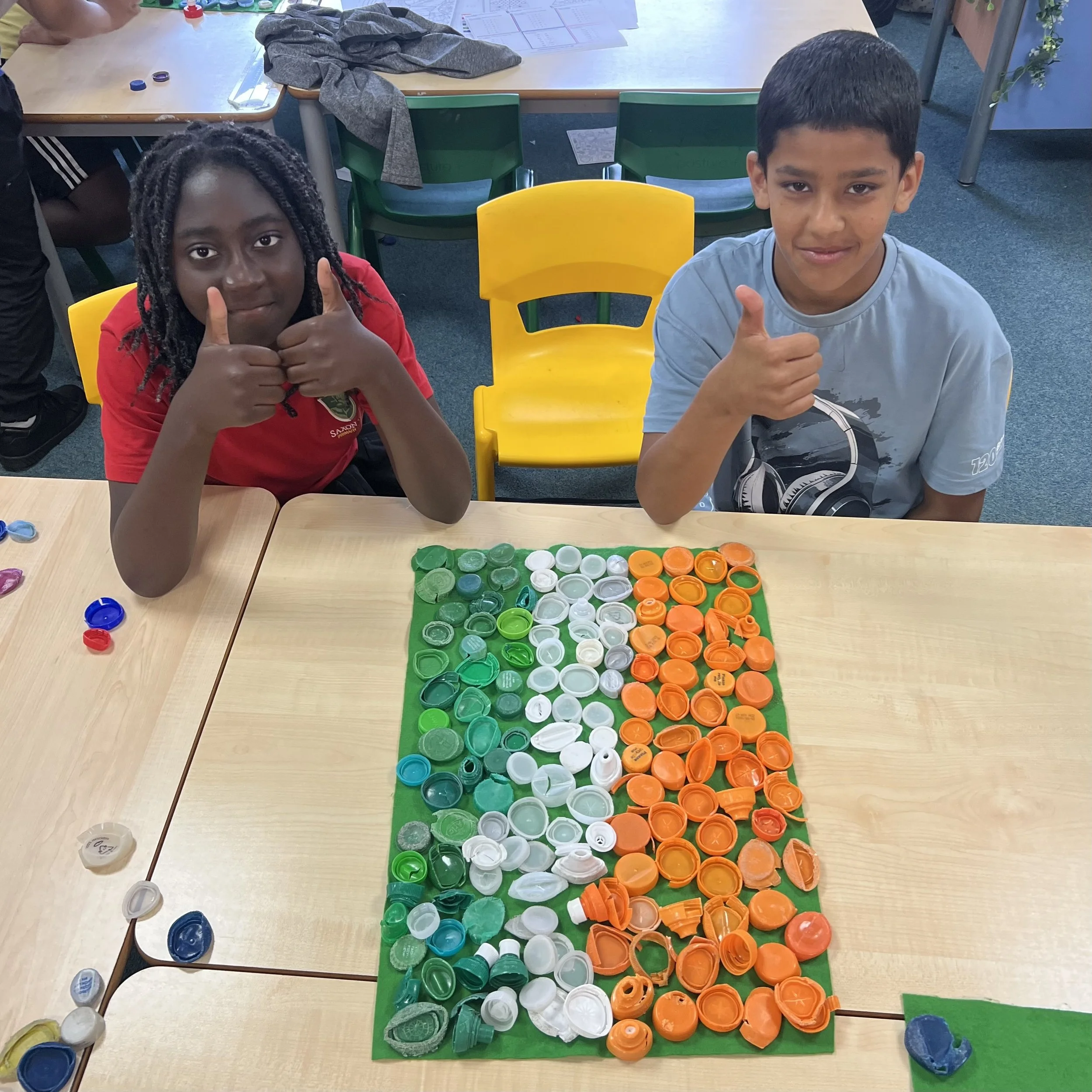 Pupils at Saxon Way Primary School