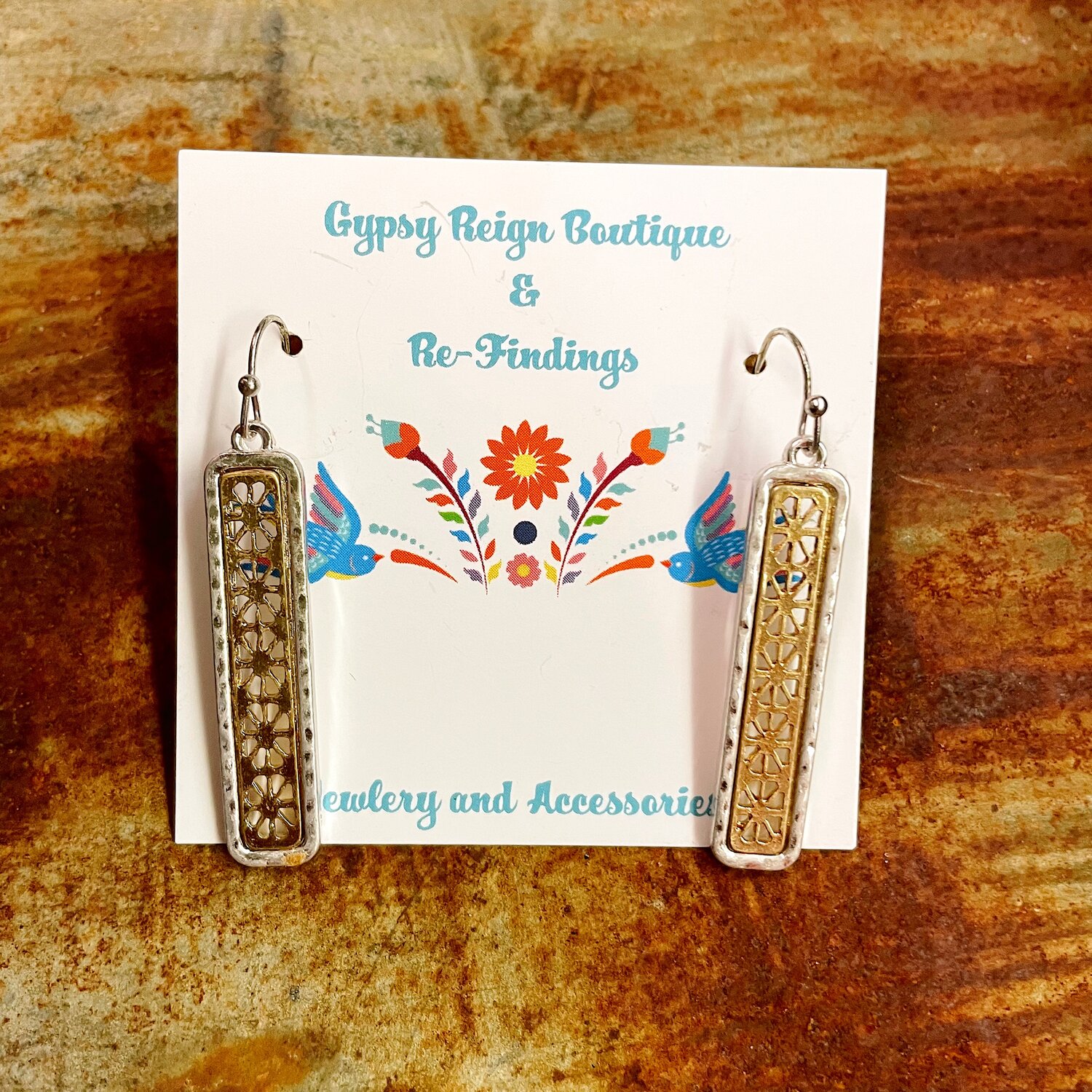 Keep It Gypsy Earrings With AB Teardrop – Rustic Mile Boutique