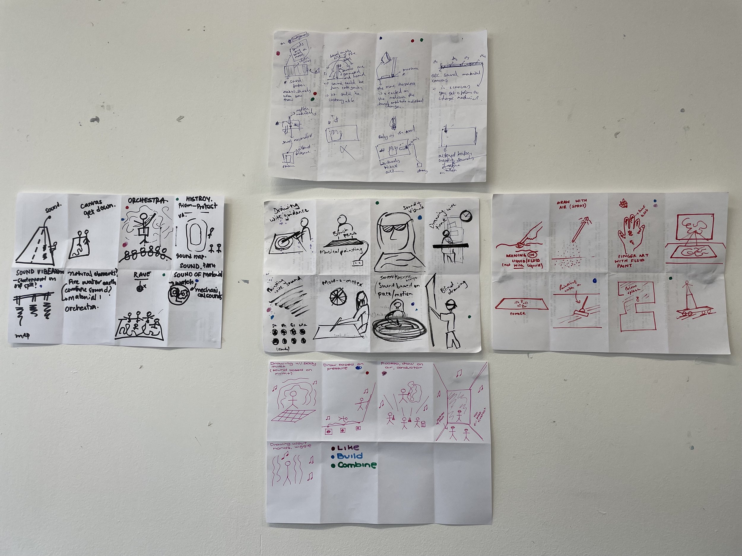 Fig. 7: Crazy 8 to explore different concepts within a short timeframe