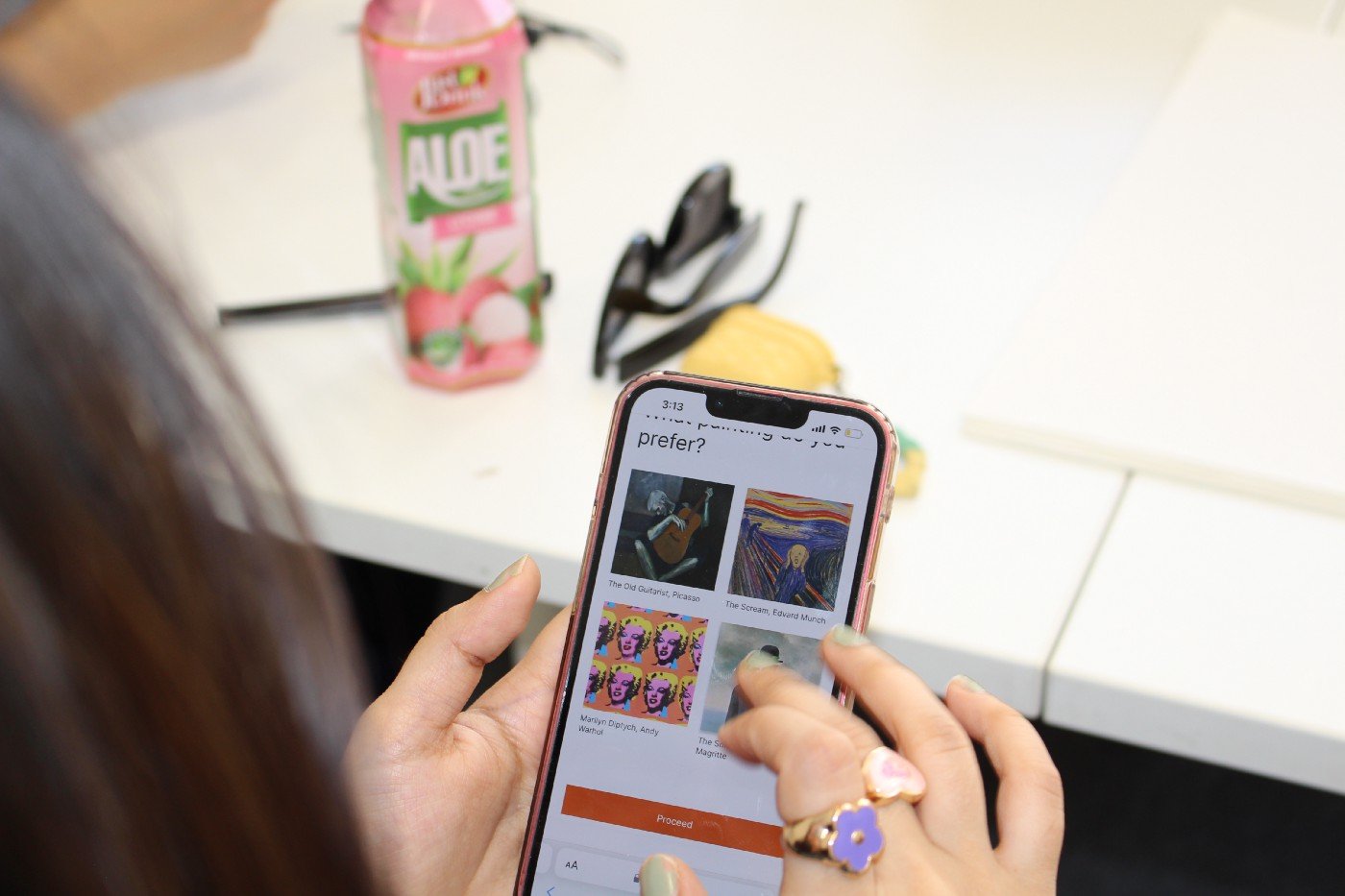 Fig. 1: Participant taking the soundscape quiz