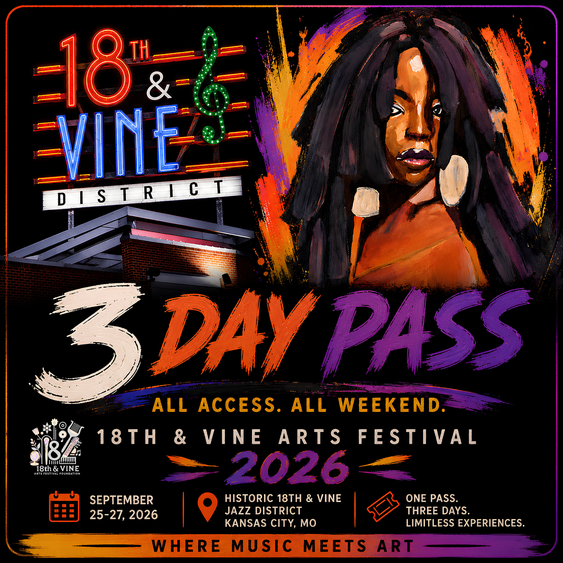 Weekend Pass – 18th & Vine Arts Festival 2026