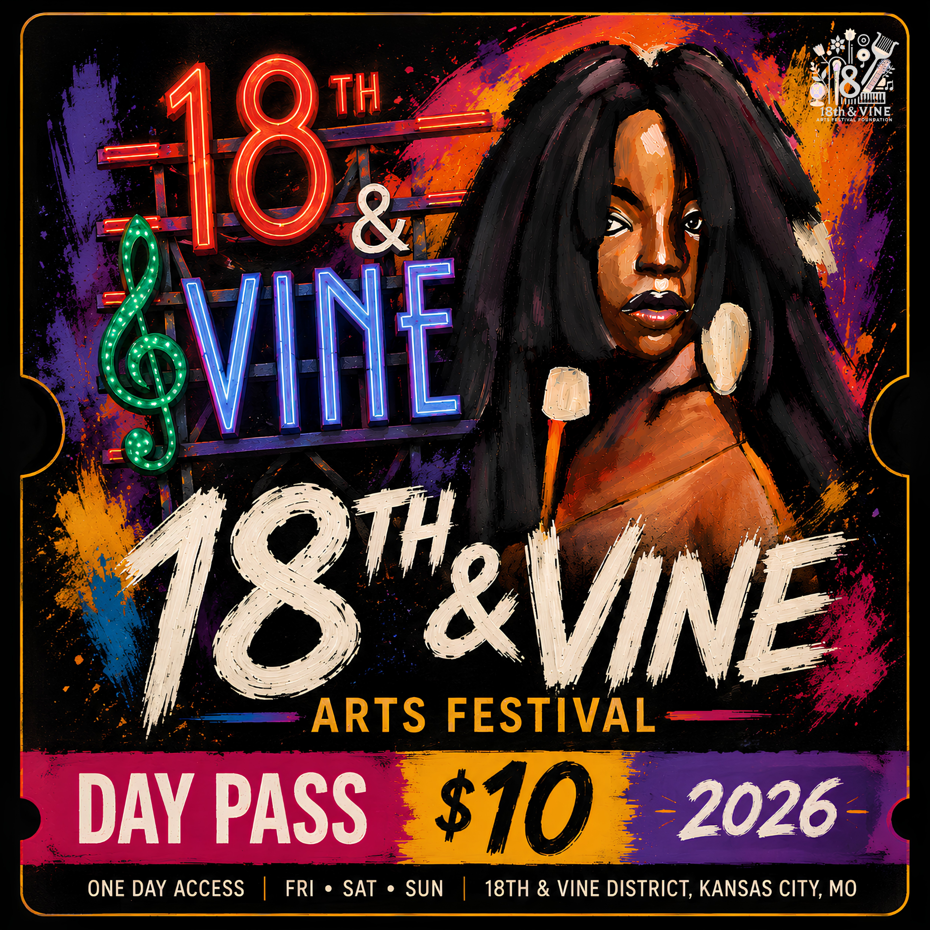 18th & Vine Arts Festival 2026 – Day Pass