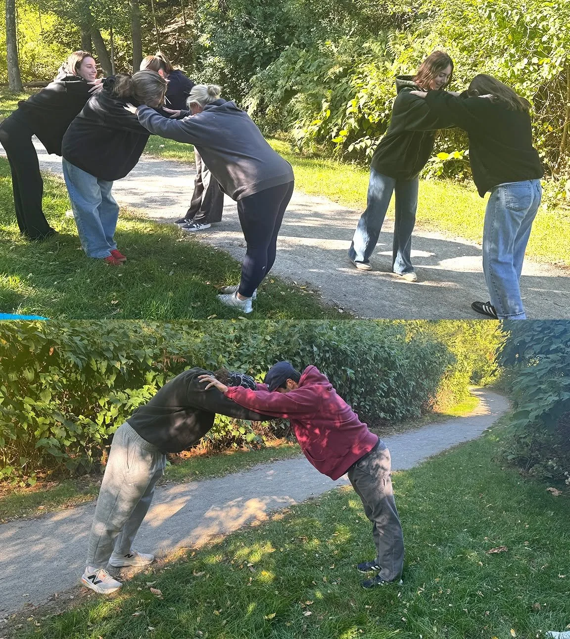 Finding our resistant selves with Black Locust on the Blackstone River Corridor with great students from The College of Holy Cross this morning during our Urban Tree Oracle gathering. 
Some guiding words for them: 
&quot;Lean on each other or lean on