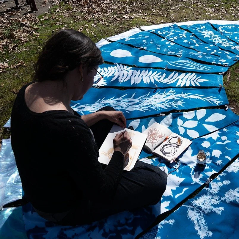 taking some time with oak this morning while I was photographing this large groundcloth for future Urban Tree Oracle and Tree Care gatherings in Hyde Park this fall....