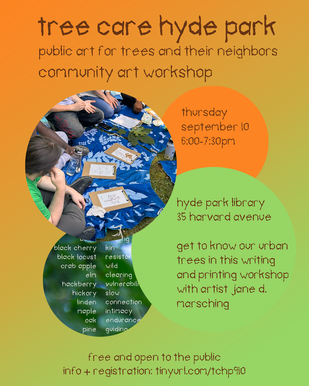 Tree Care Community Art Workshop at the Library